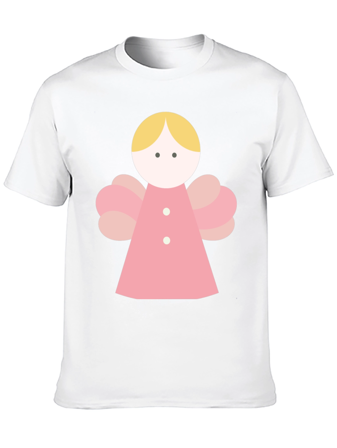 Angel Graphic Tee - Black Crew Neck T-Shirt