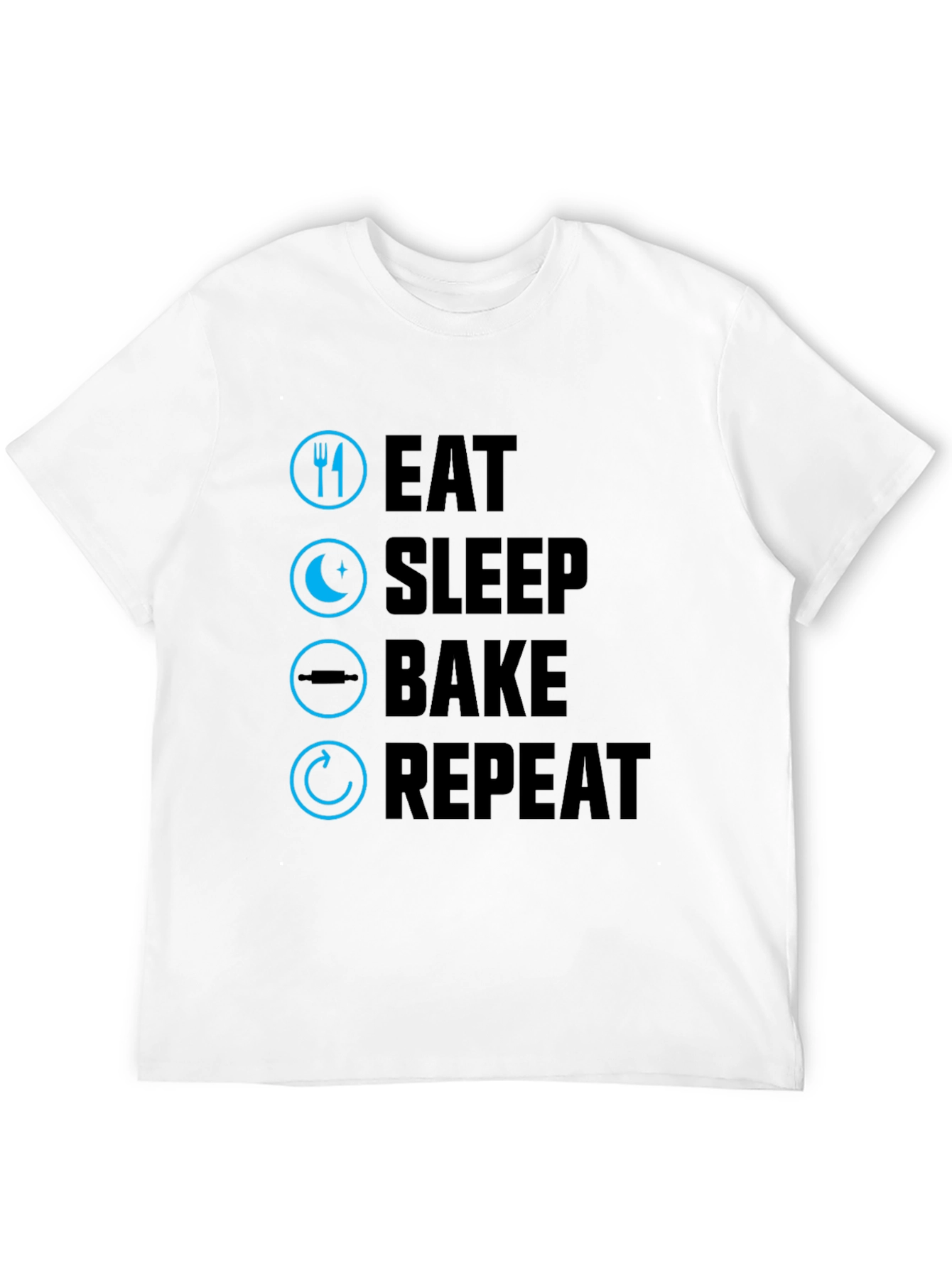Eat Sleep Bake Repeat Graphic Tee