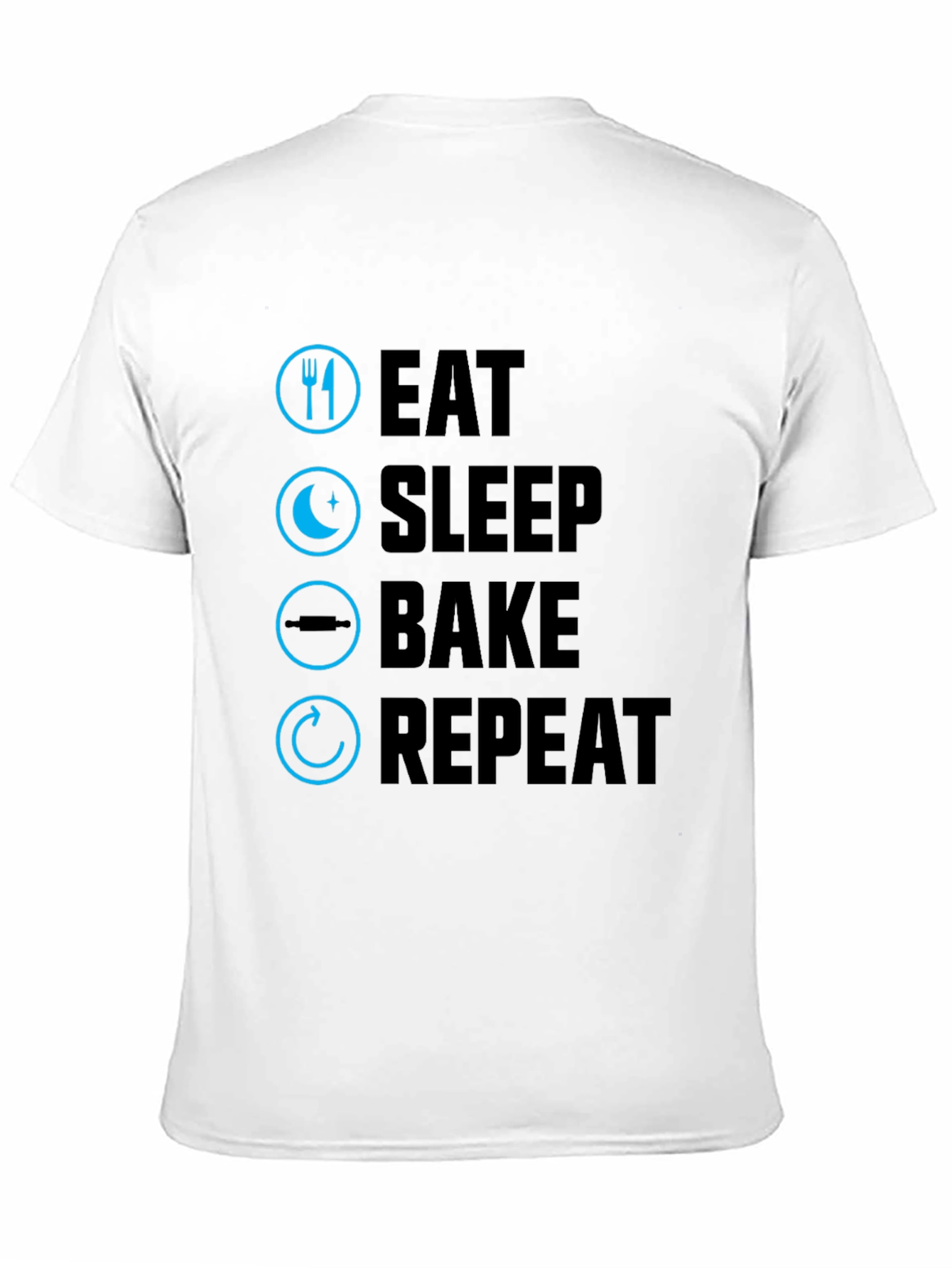 Eat Sleep Bake Repeat Graphic Tee