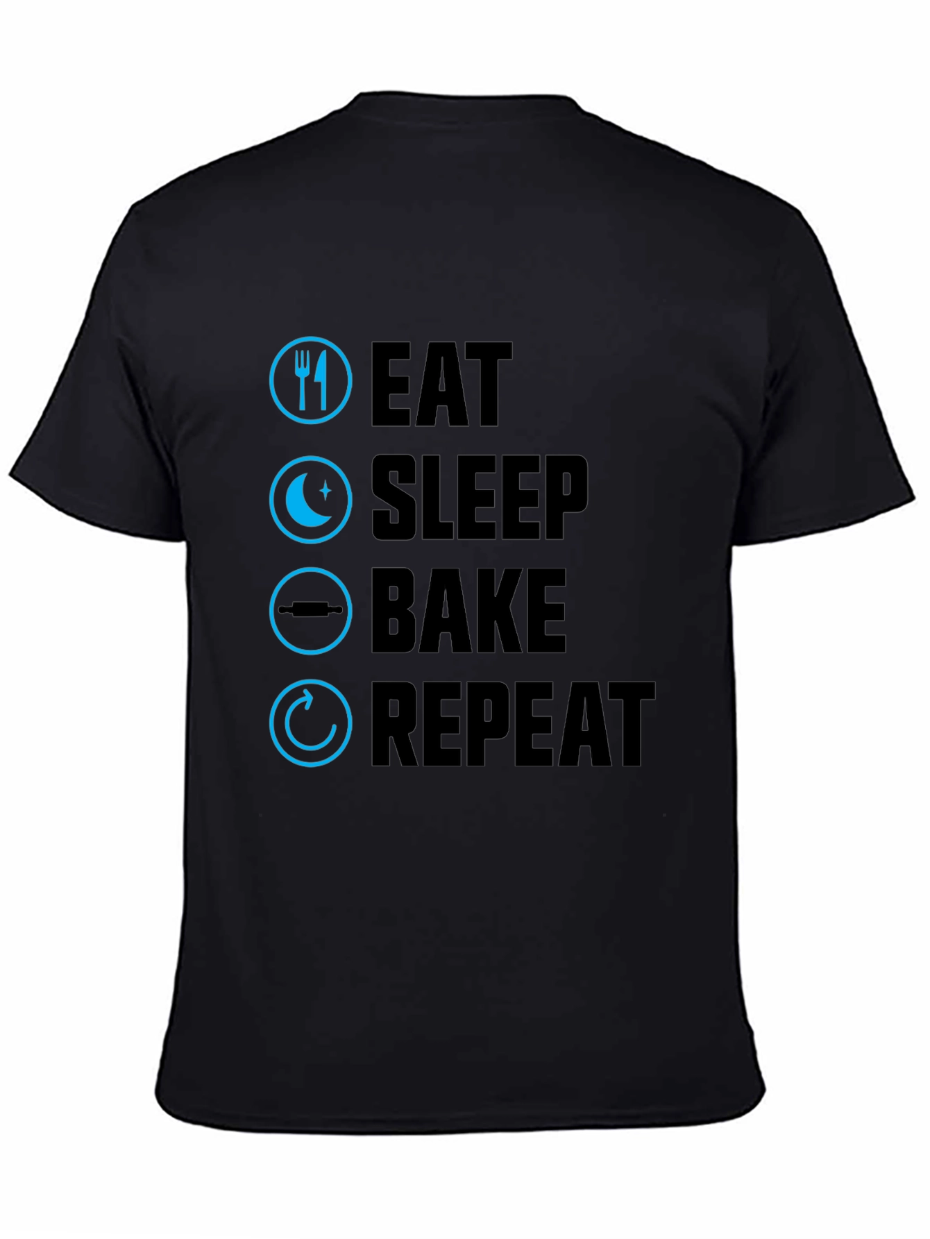 Eat Sleep Bake Repeat Graphic Tee