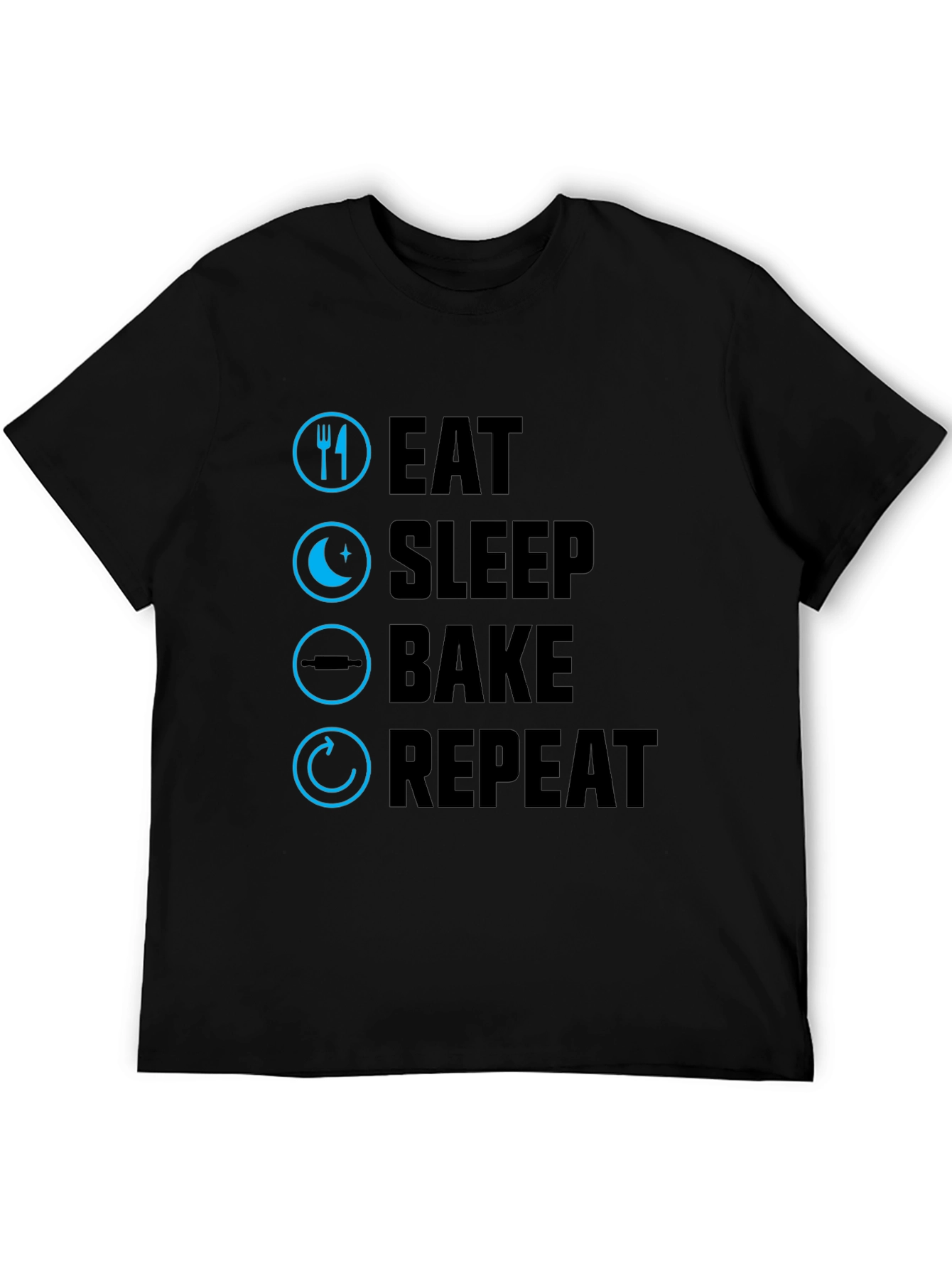 Eat Sleep Bake Repeat Graphic Tee