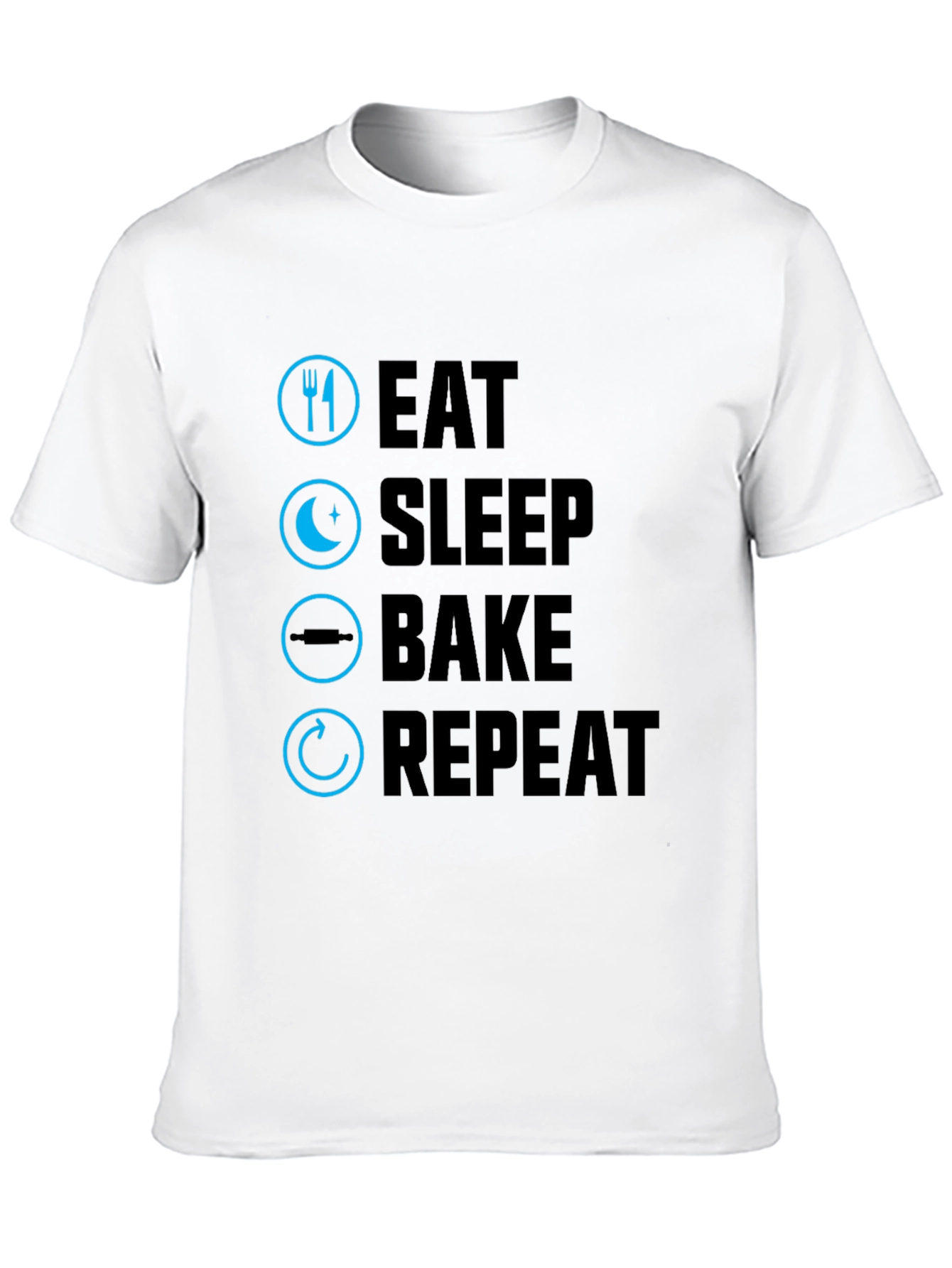 Eat Sleep Bake Repeat Graphic Tee