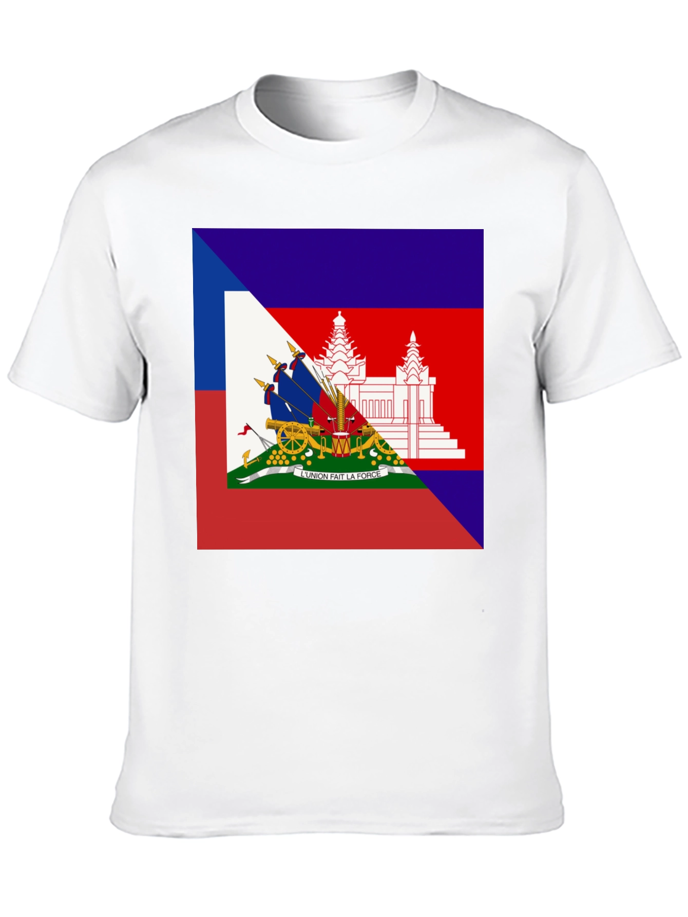 Haiti Flag T-Shirt Black Tee