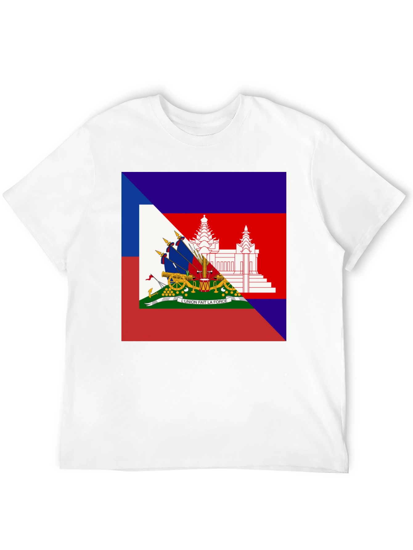 Haiti Flag T-Shirt Black Tee