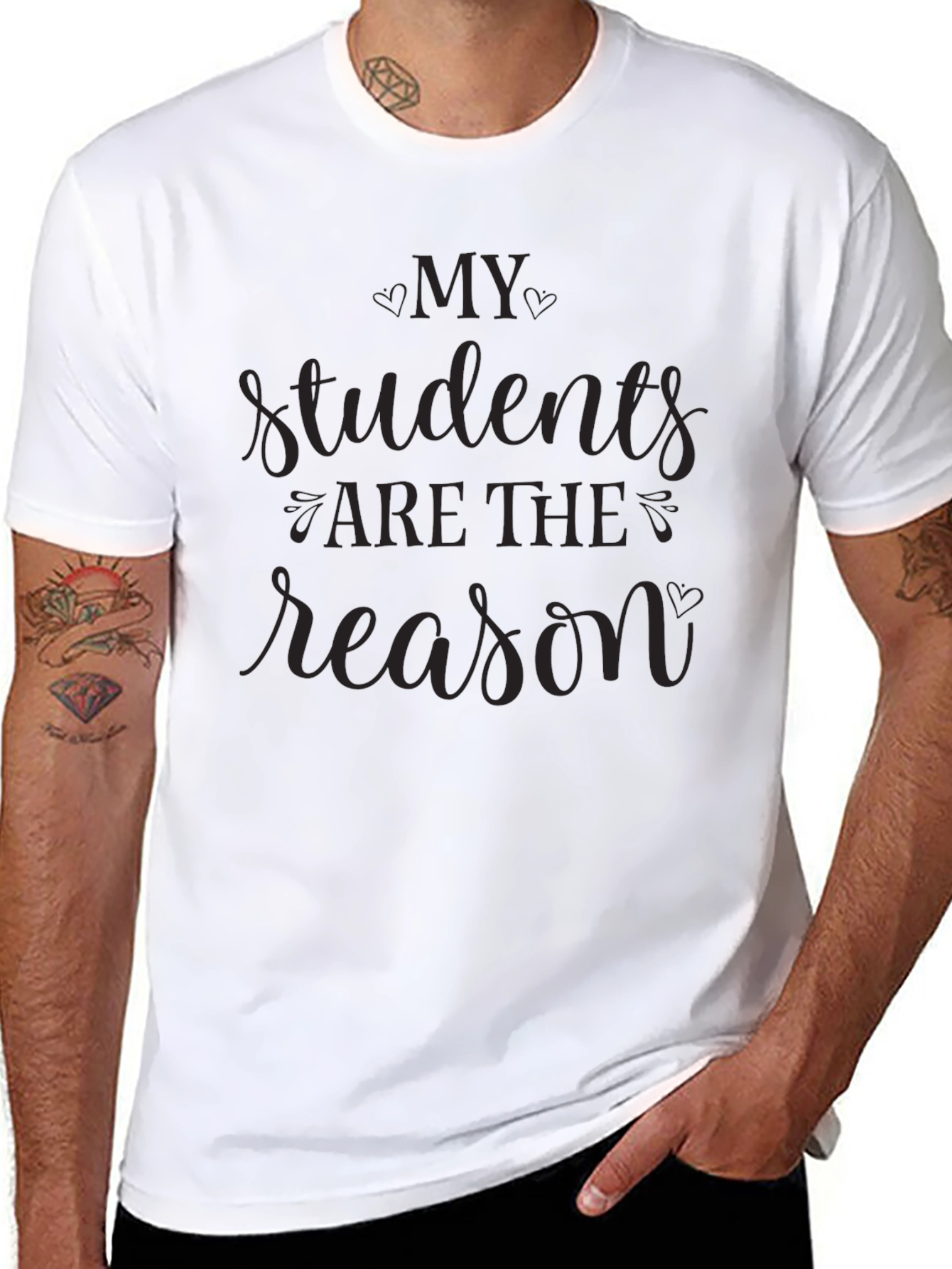 My Students Are The Reason Black Graphic T-Shirt