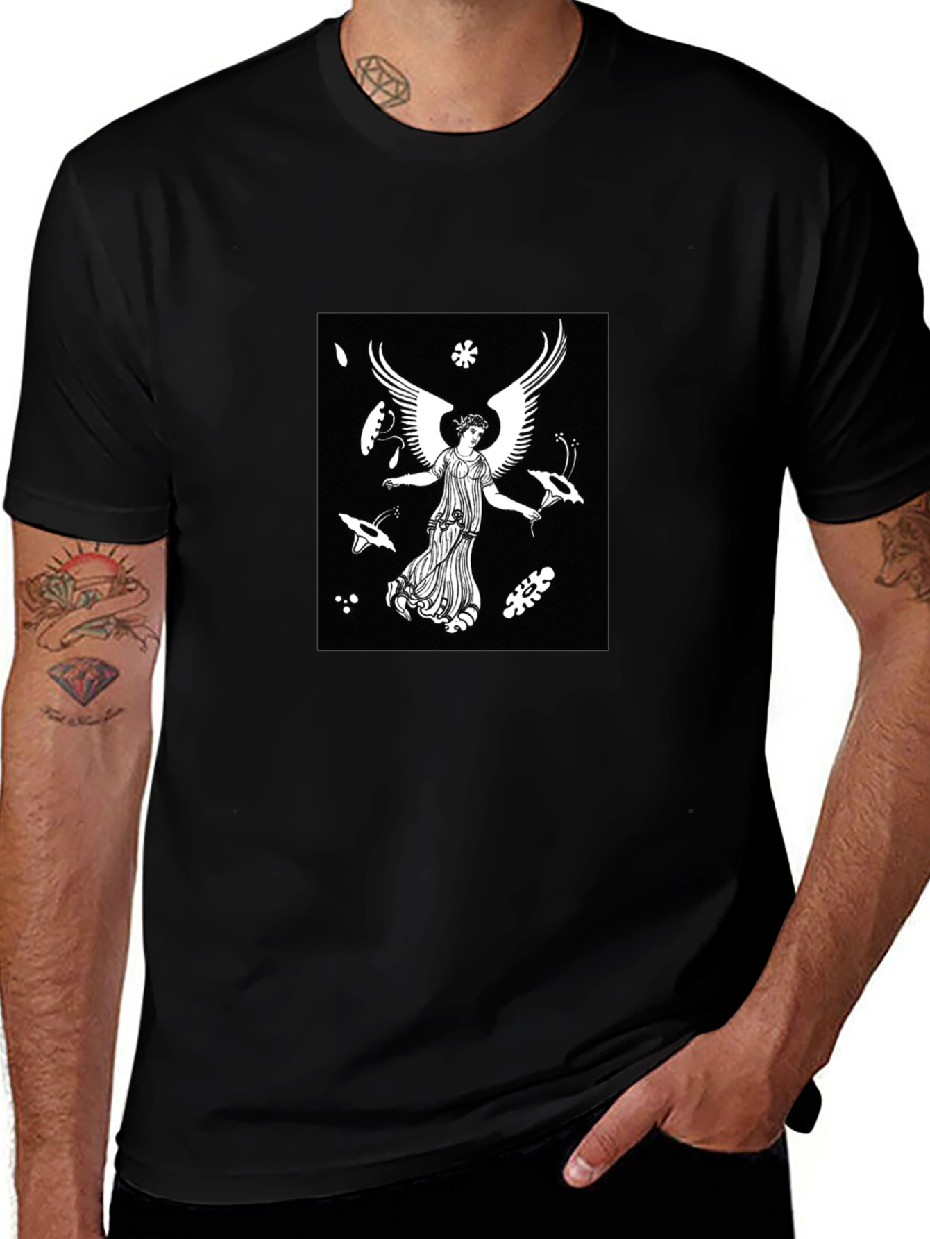 Angel Graphic Black T-Shirt