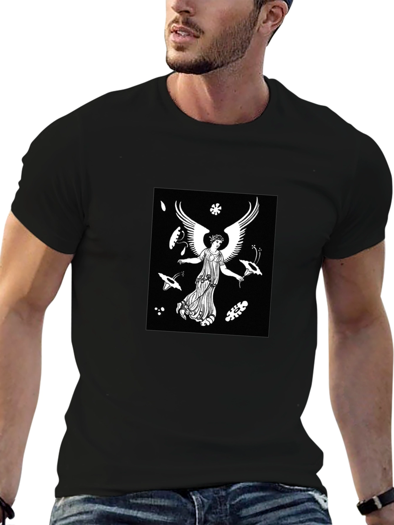 Angel Graphic Black T-Shirt