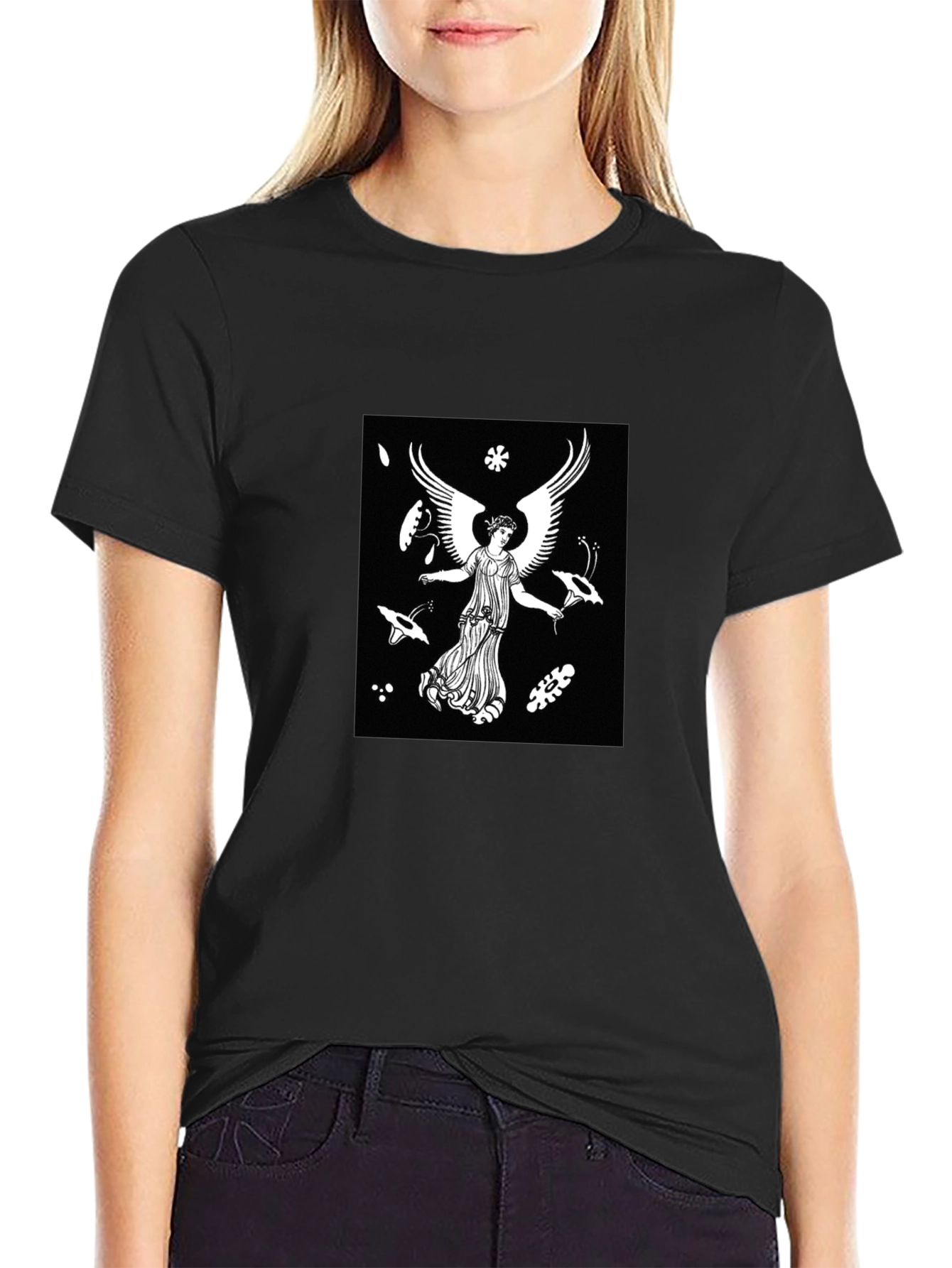 Angel Graphic Black T-Shirt