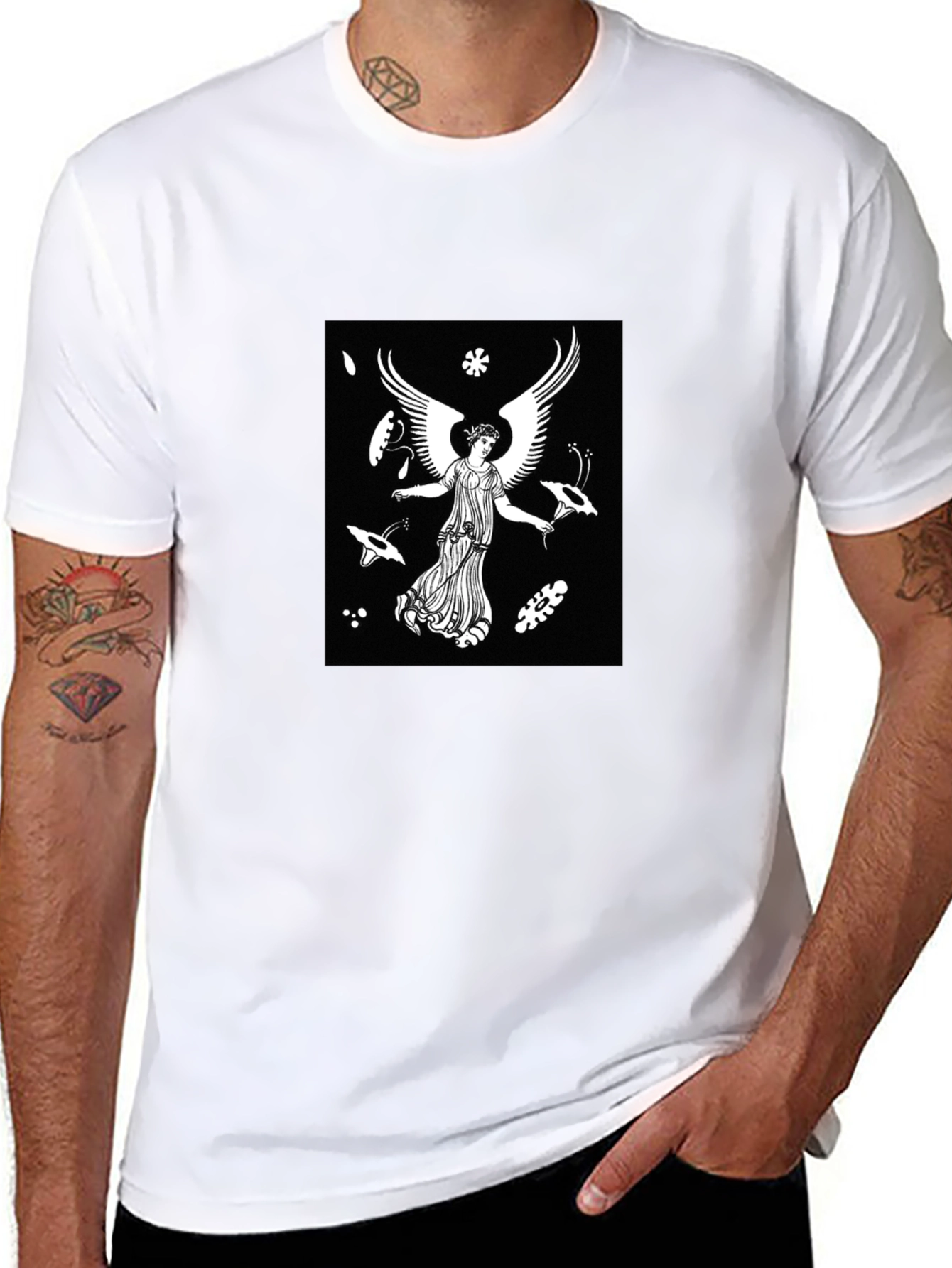 Angel Graphic Black T-Shirt