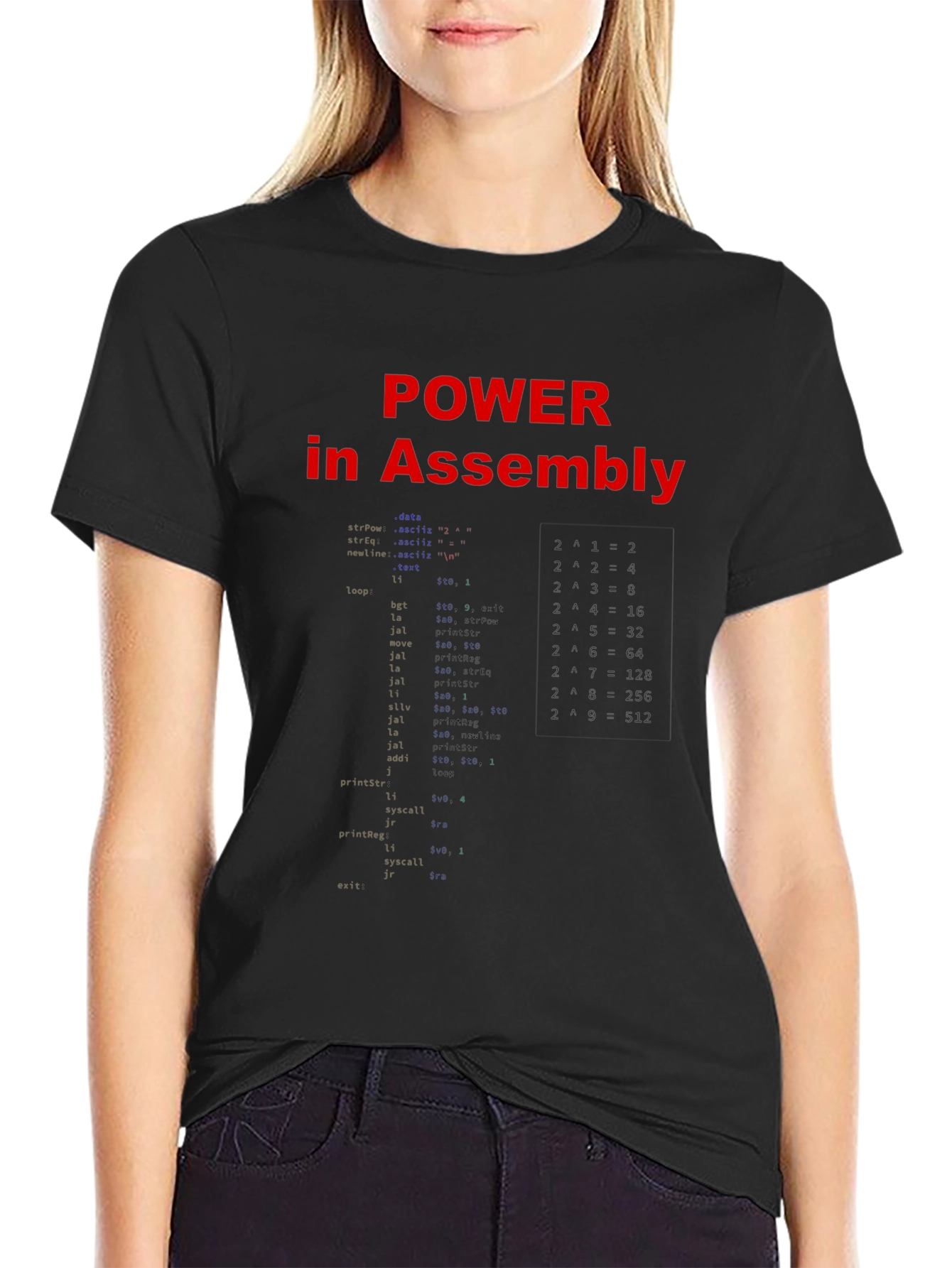 Power in Assembly Programmer Black T-Shirt