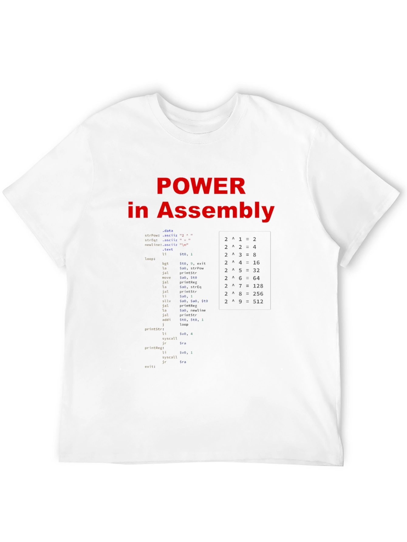 Power in Assembly Programmer Black T-Shirt