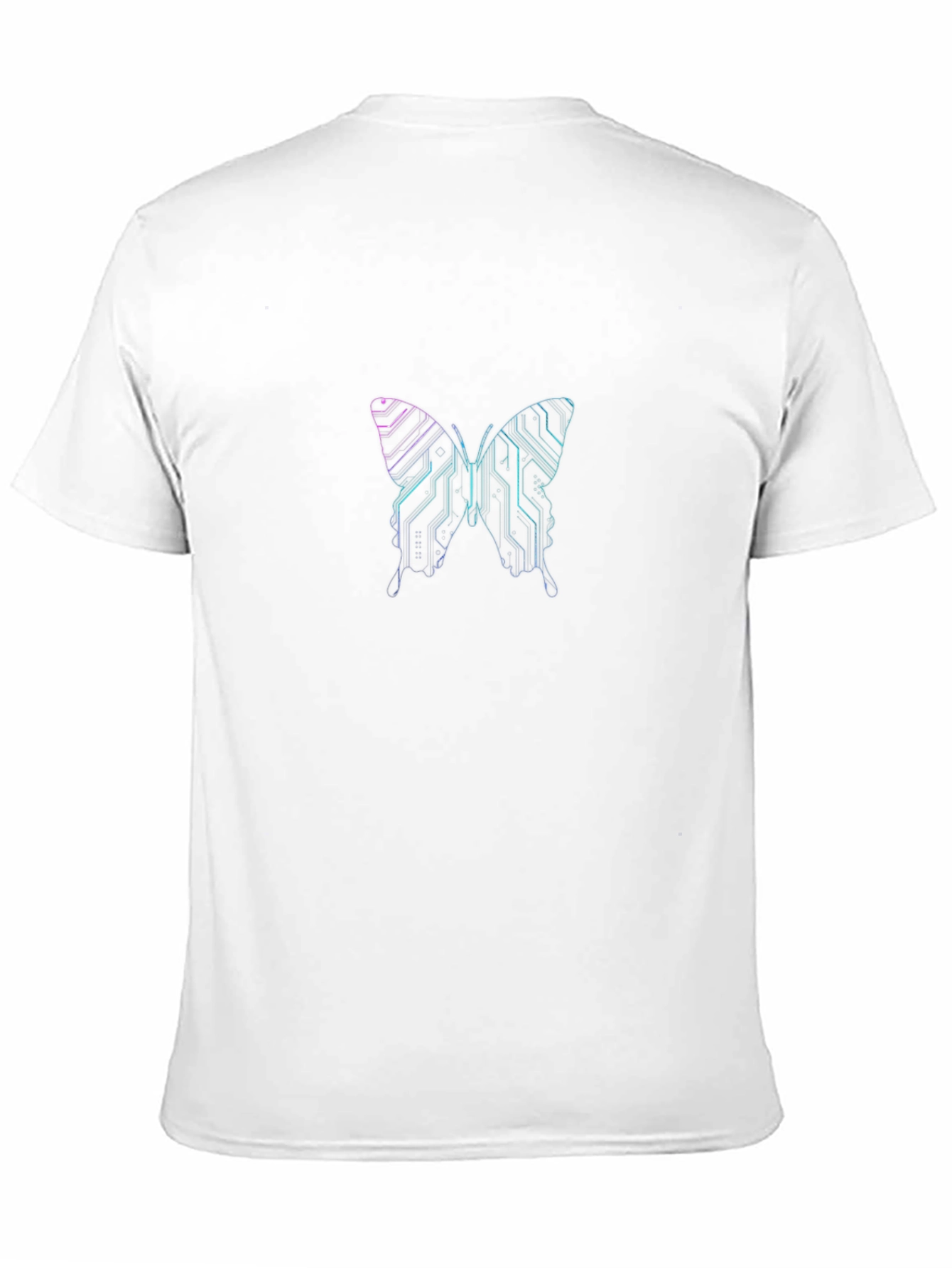 Cyber Butterfly Graphic Black T-Shirt