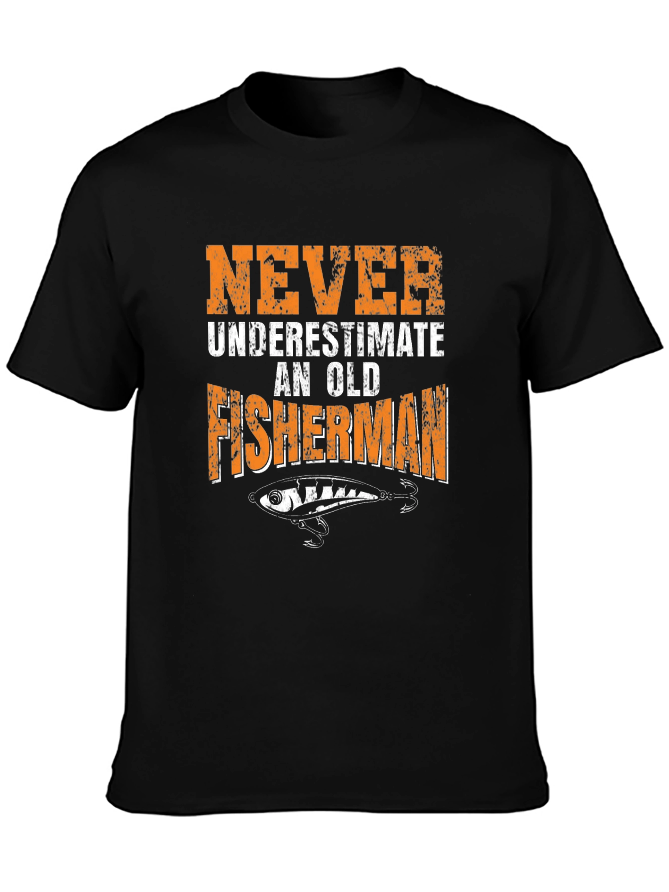 Never Underestimate an Old Fisherman Graphic T-Shirt
