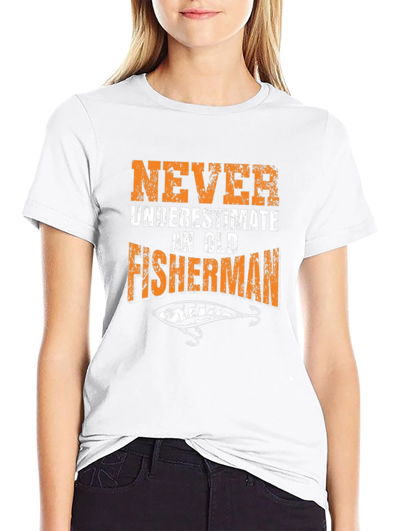 Never Underestimate an Old Fisherman Graphic T-Shirt