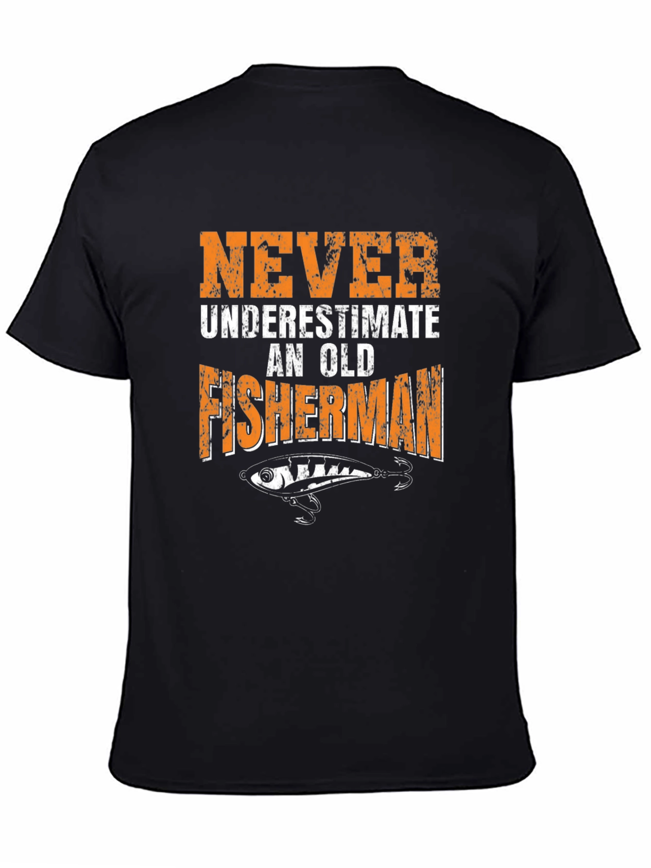 Never Underestimate an Old Fisherman Graphic T-Shirt