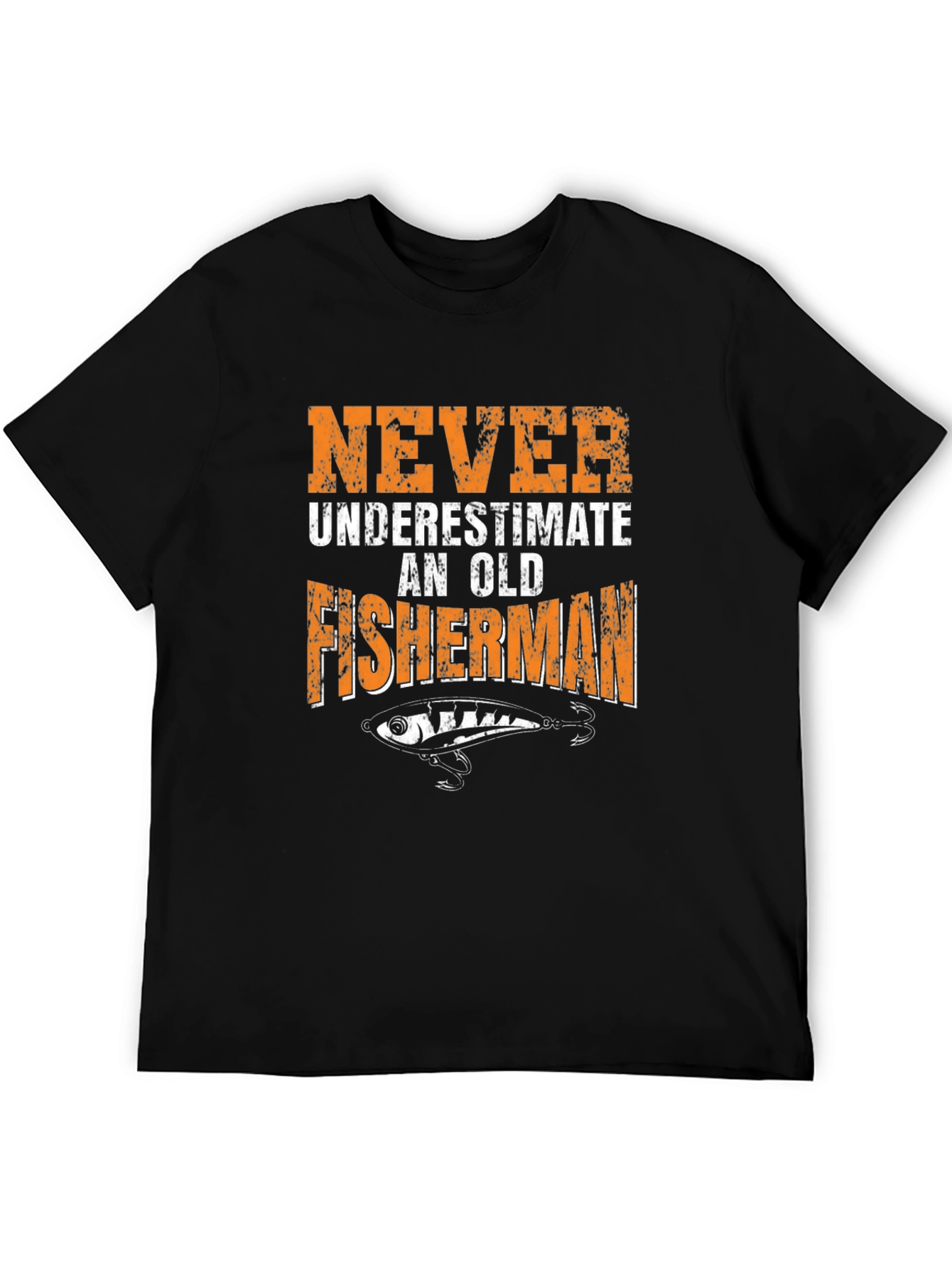Never Underestimate an Old Fisherman Graphic T-Shirt