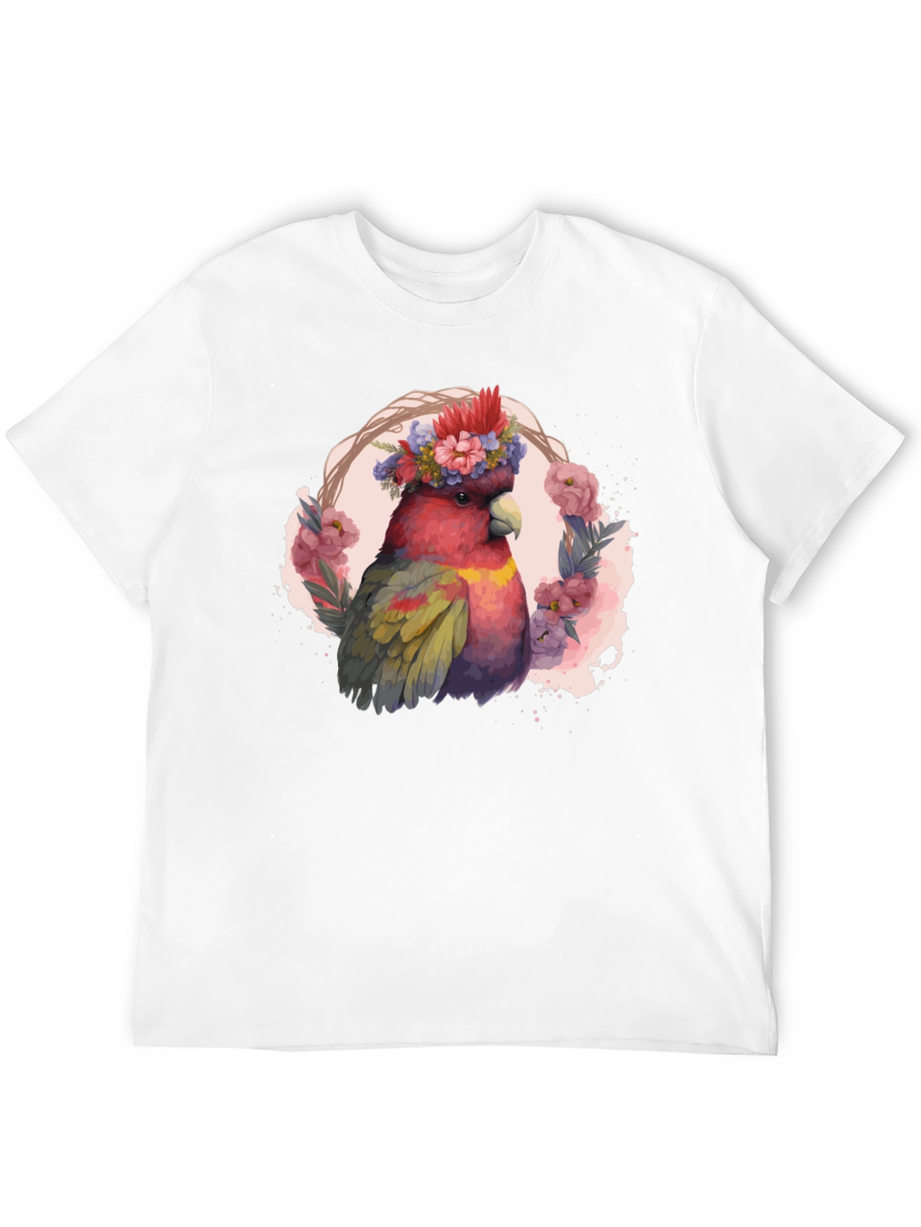 Floral Cockatoo Graphic Tee - Unisex