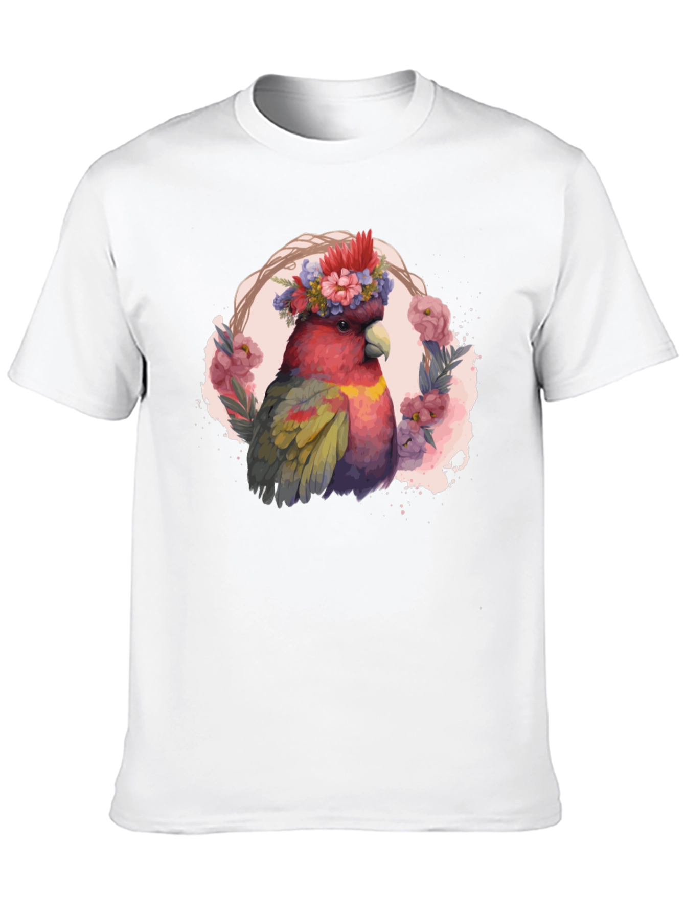 Floral Cockatoo Graphic Tee - Unisex