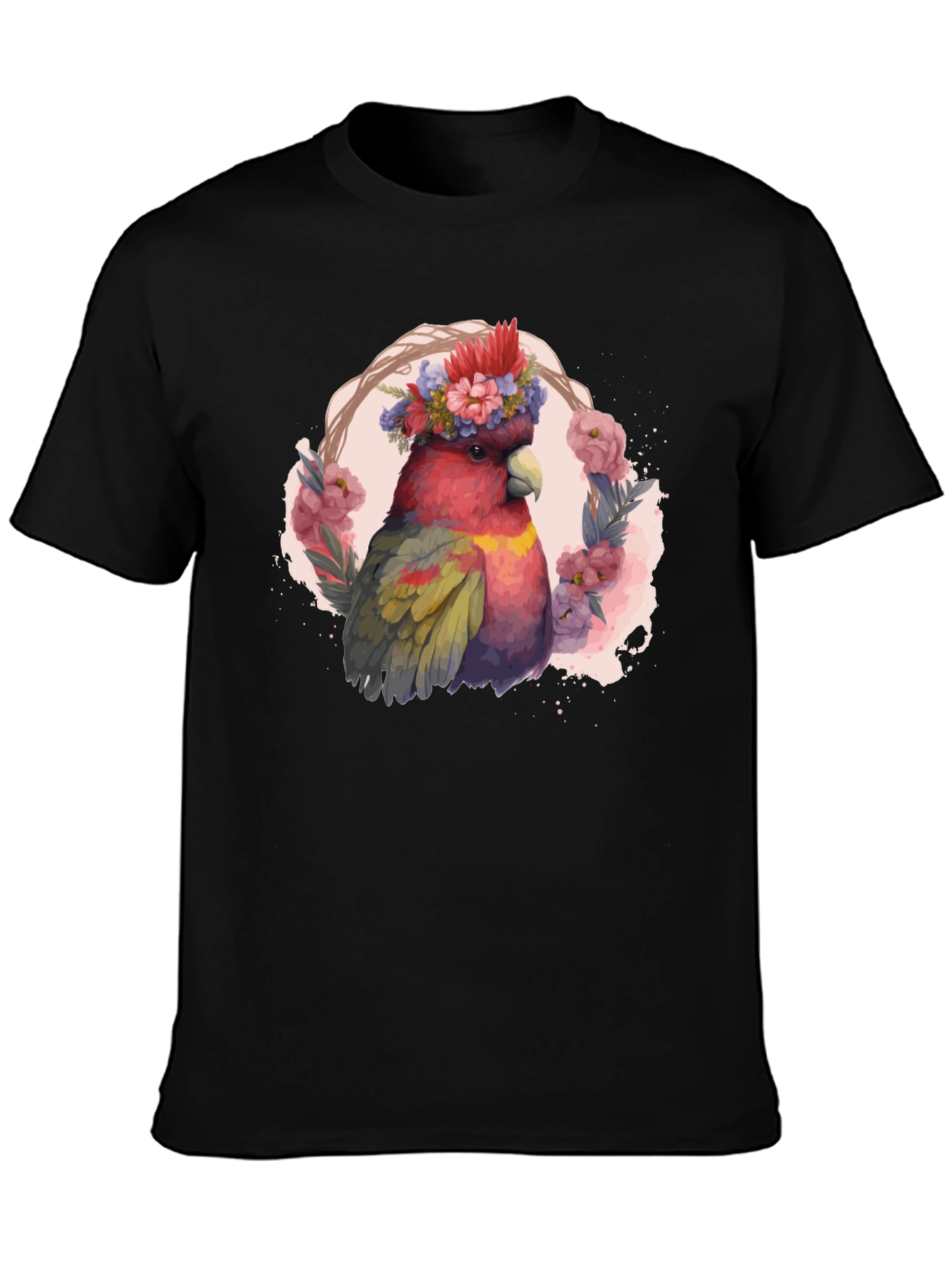 Floral Cockatoo Graphic Tee - Unisex
