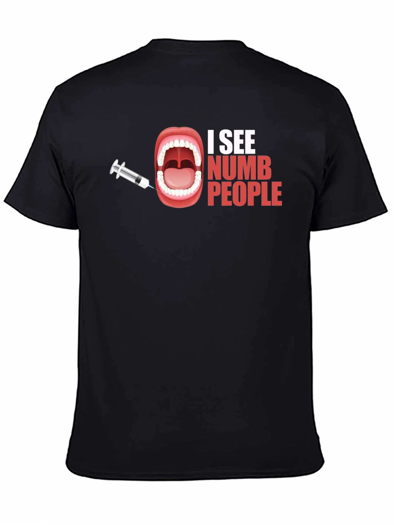 I See Numb People Black Graphic Tee