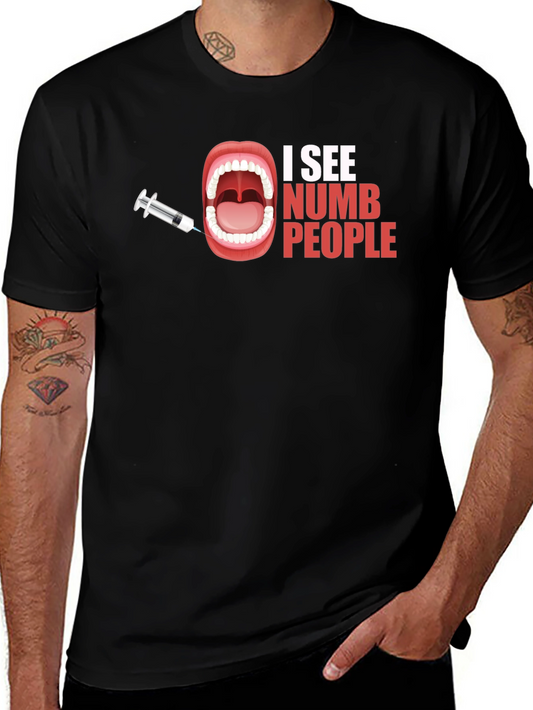 I See Numb People Black Graphic Tee
