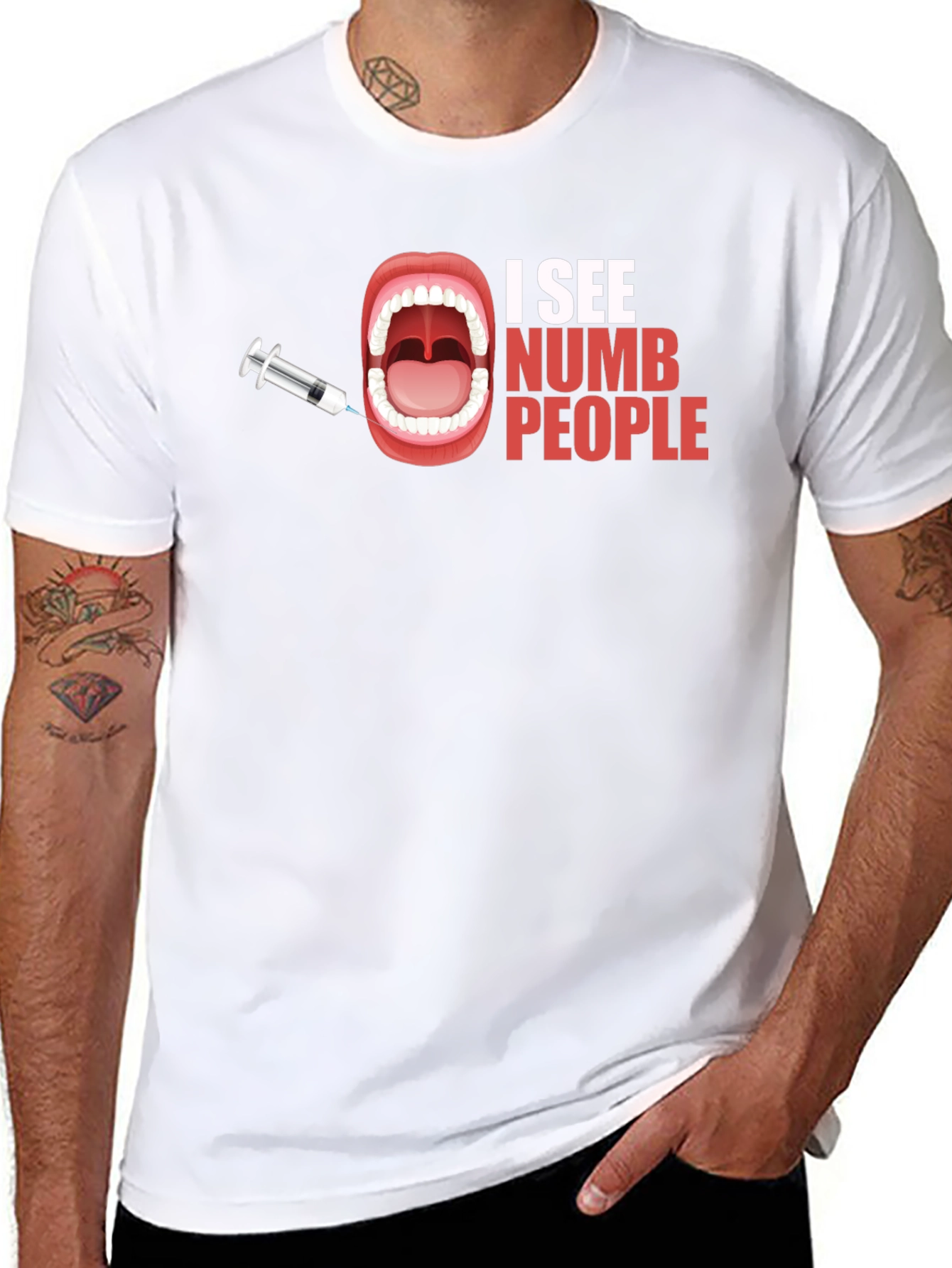 I See Numb People Black Graphic Tee