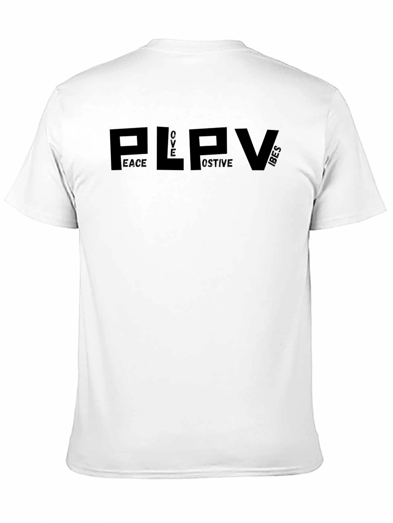 PLPV Peace Love Positive Vibes Black T-Shirt