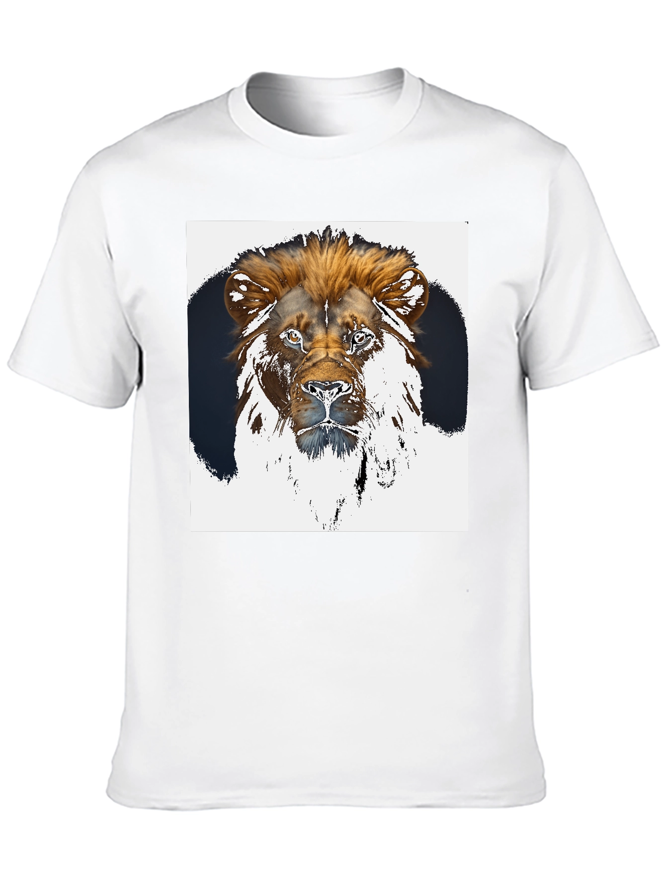 Lion Graphic Tee - Black Short Sleeve Shirt