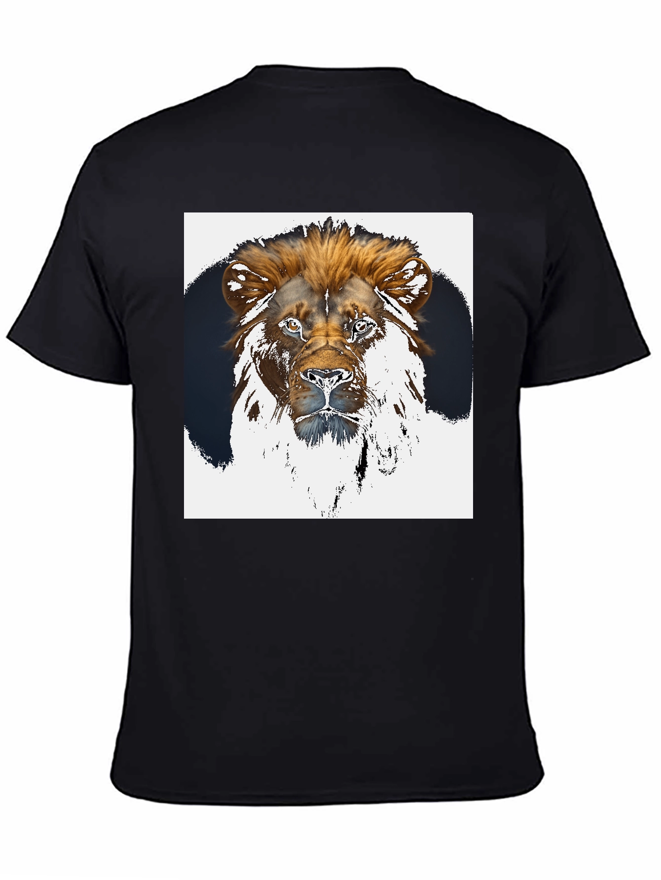 Lion Graphic Tee - Black Short Sleeve Shirt