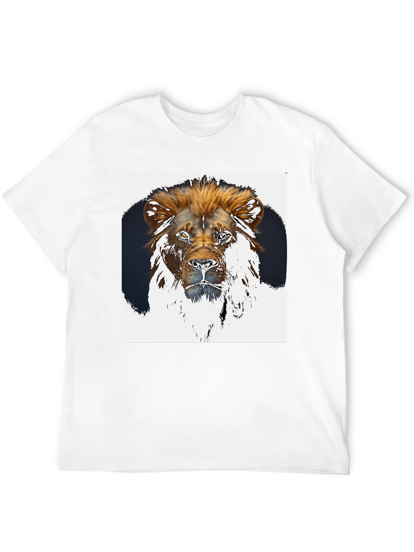 Lion Graphic Tee - Black Short Sleeve Shirt