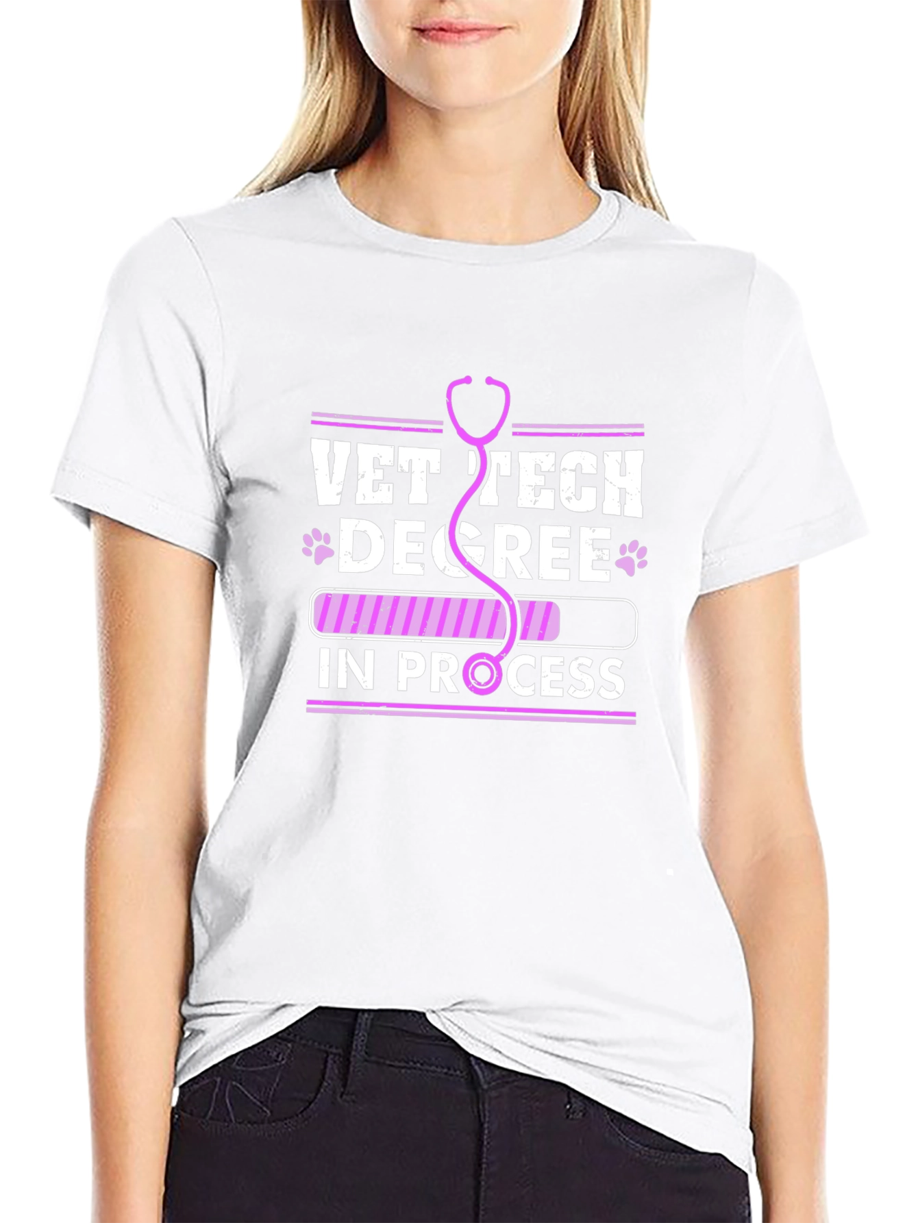 Vet Tech Degree In Progress T-Shirt Veterinary Student Tee