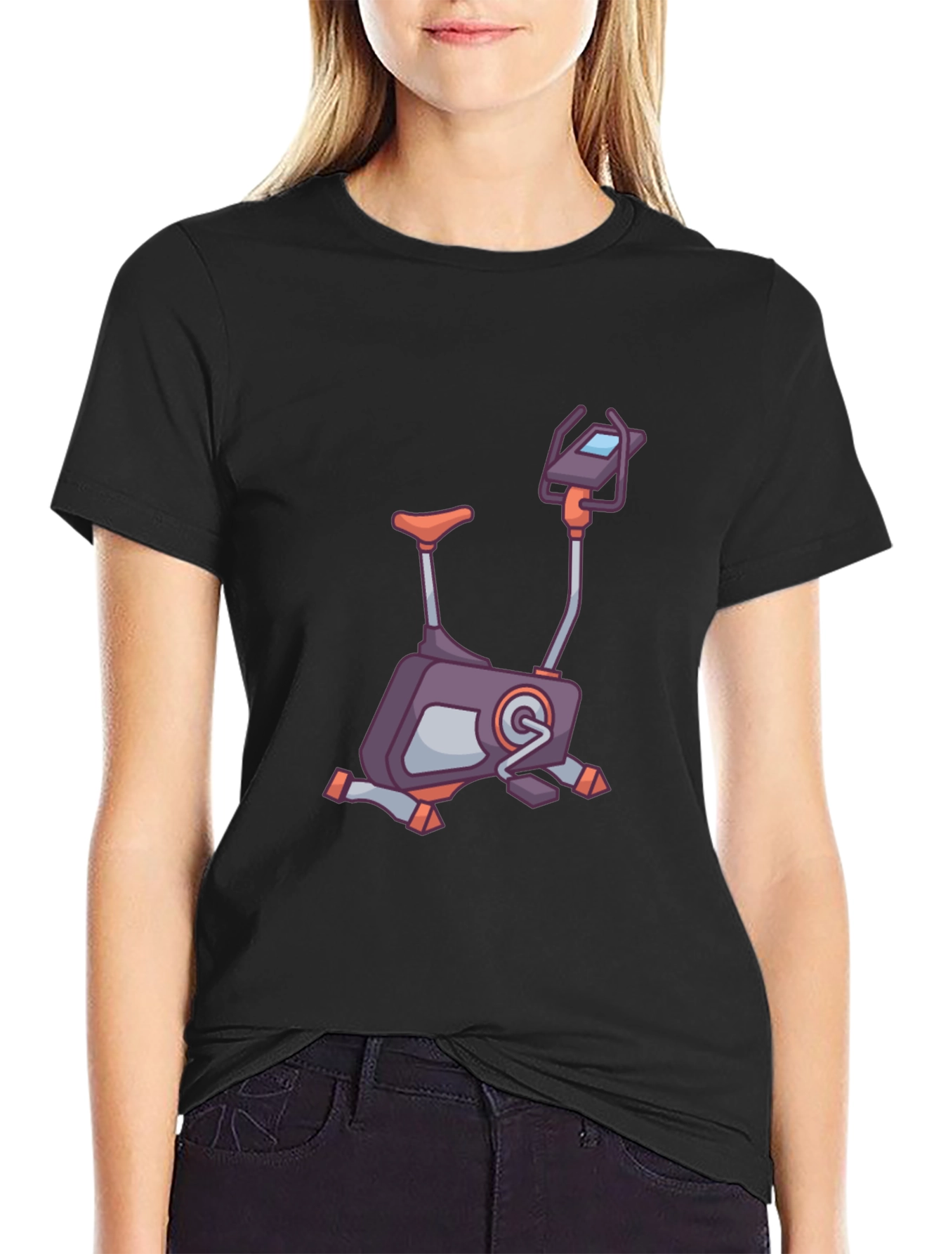 Exercise Bike Graphic Tee - Fitness Enthusiast Shirt