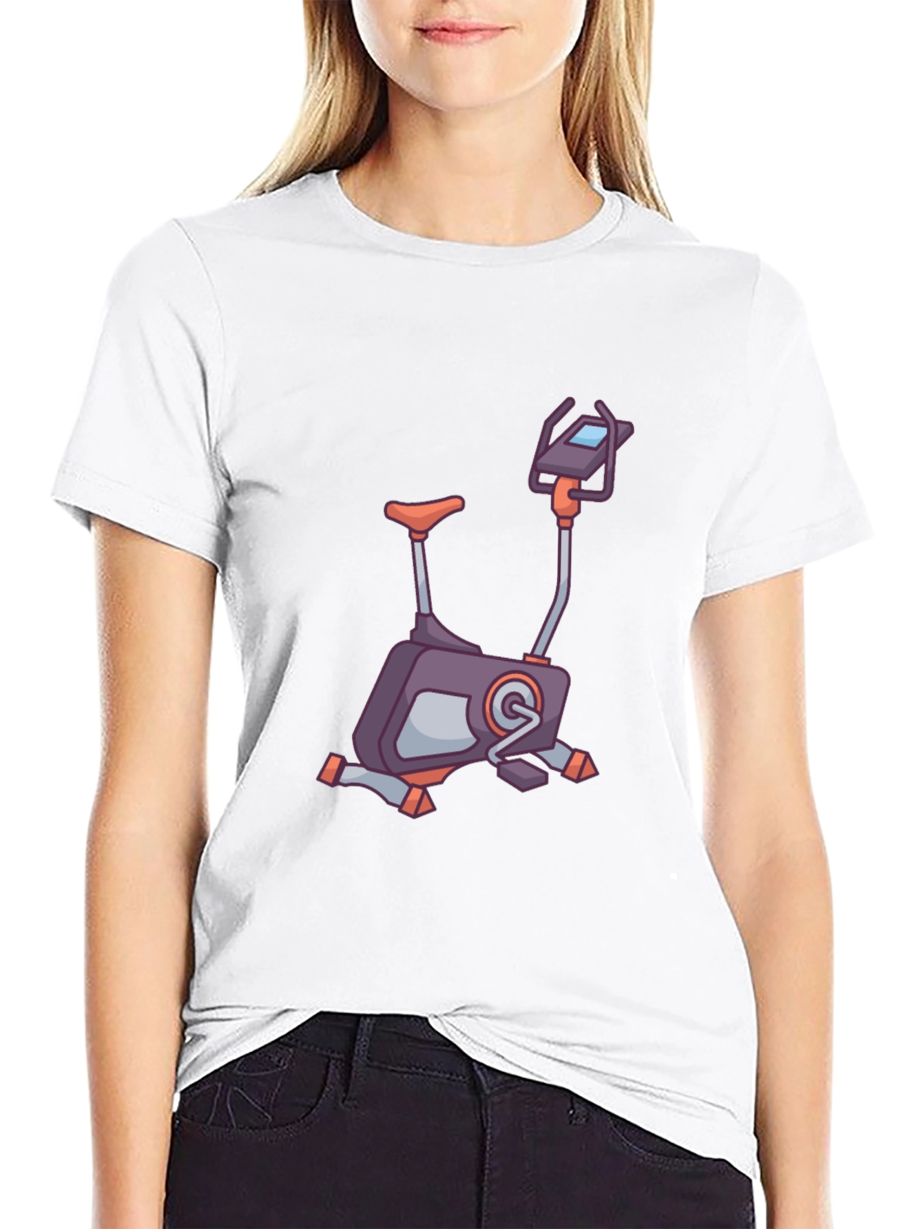 Exercise Bike Graphic Tee - Fitness Enthusiast Shirt