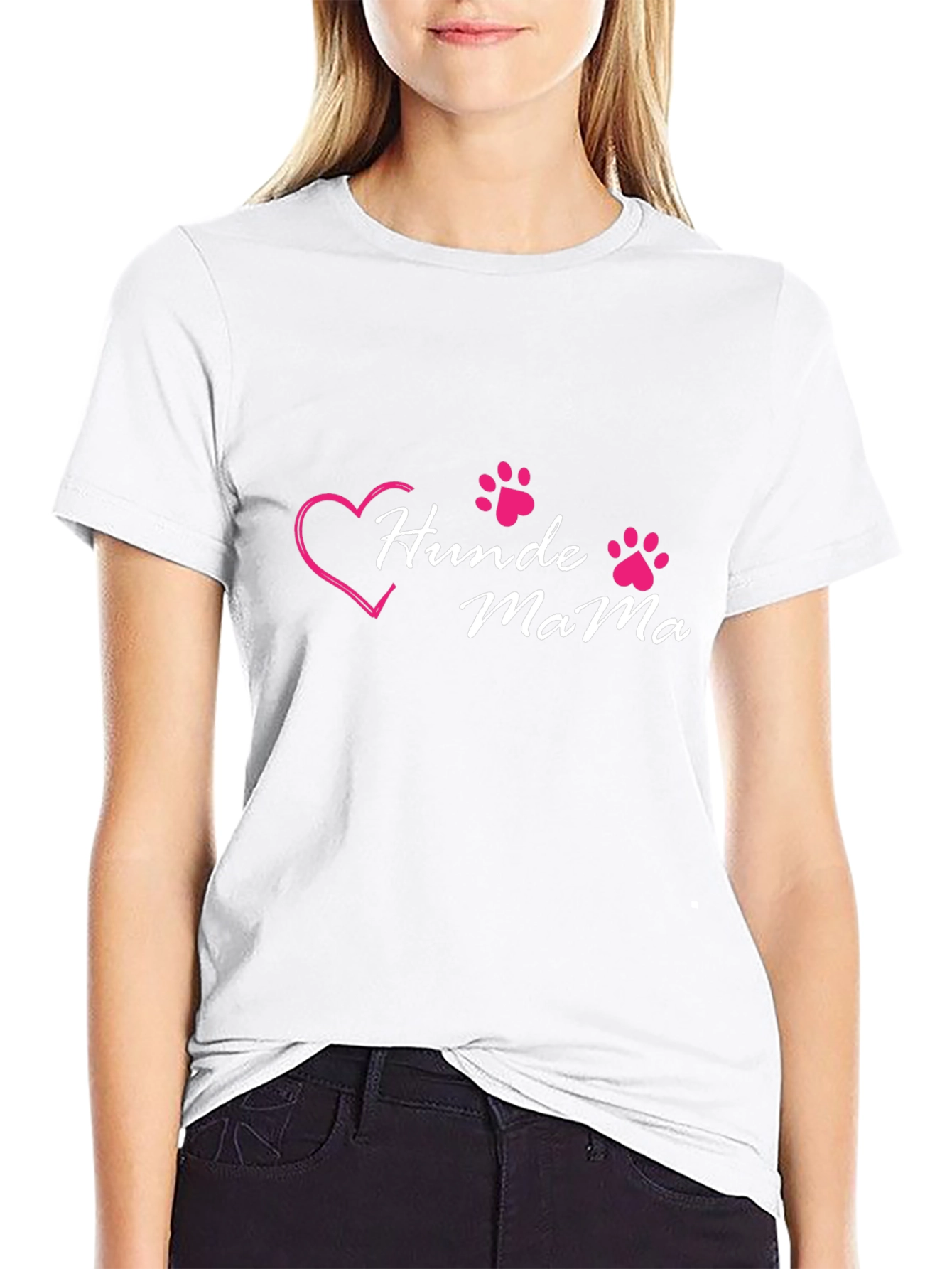 Hunde Mama Dog Lover T-Shirt - Black