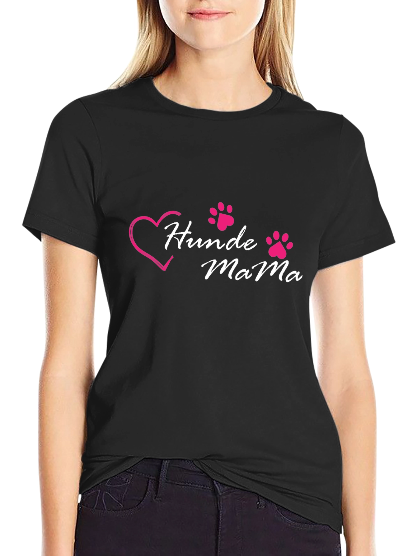 Hunde Mama Dog Lover T-Shirt - Black