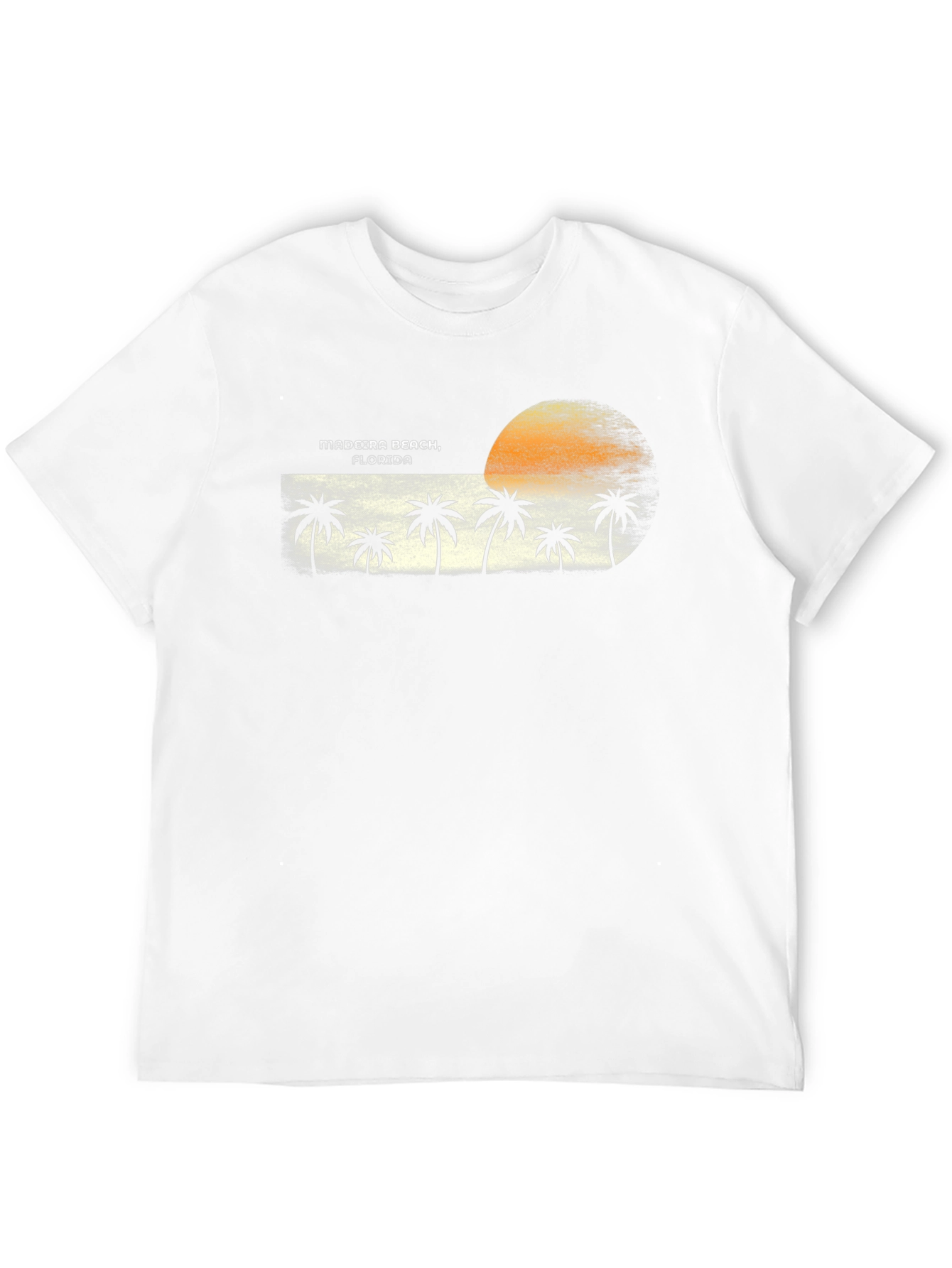 Madeira Beach Florida Palm Tree Sunset Graphic T-Shirt
