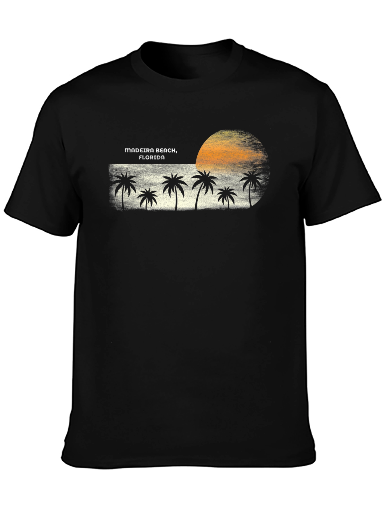 Madeira Beach Florida Palm Tree Sunset Graphic T-Shirt