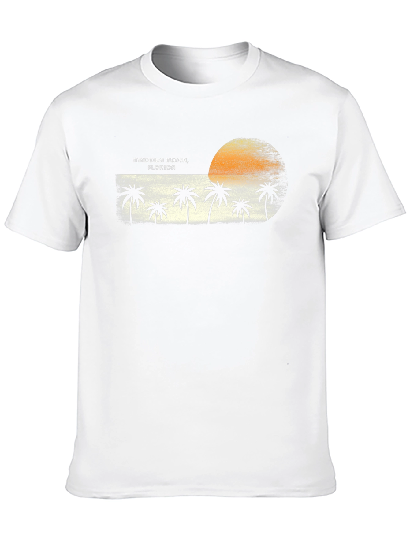 Madeira Beach Florida Palm Tree Sunset Graphic T-Shirt