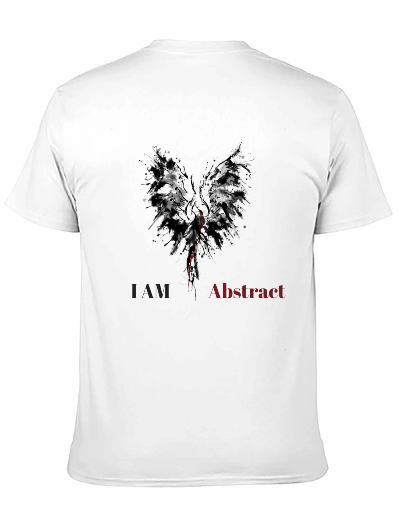 Abstract Wings Mens Black Graphic T-Shirt