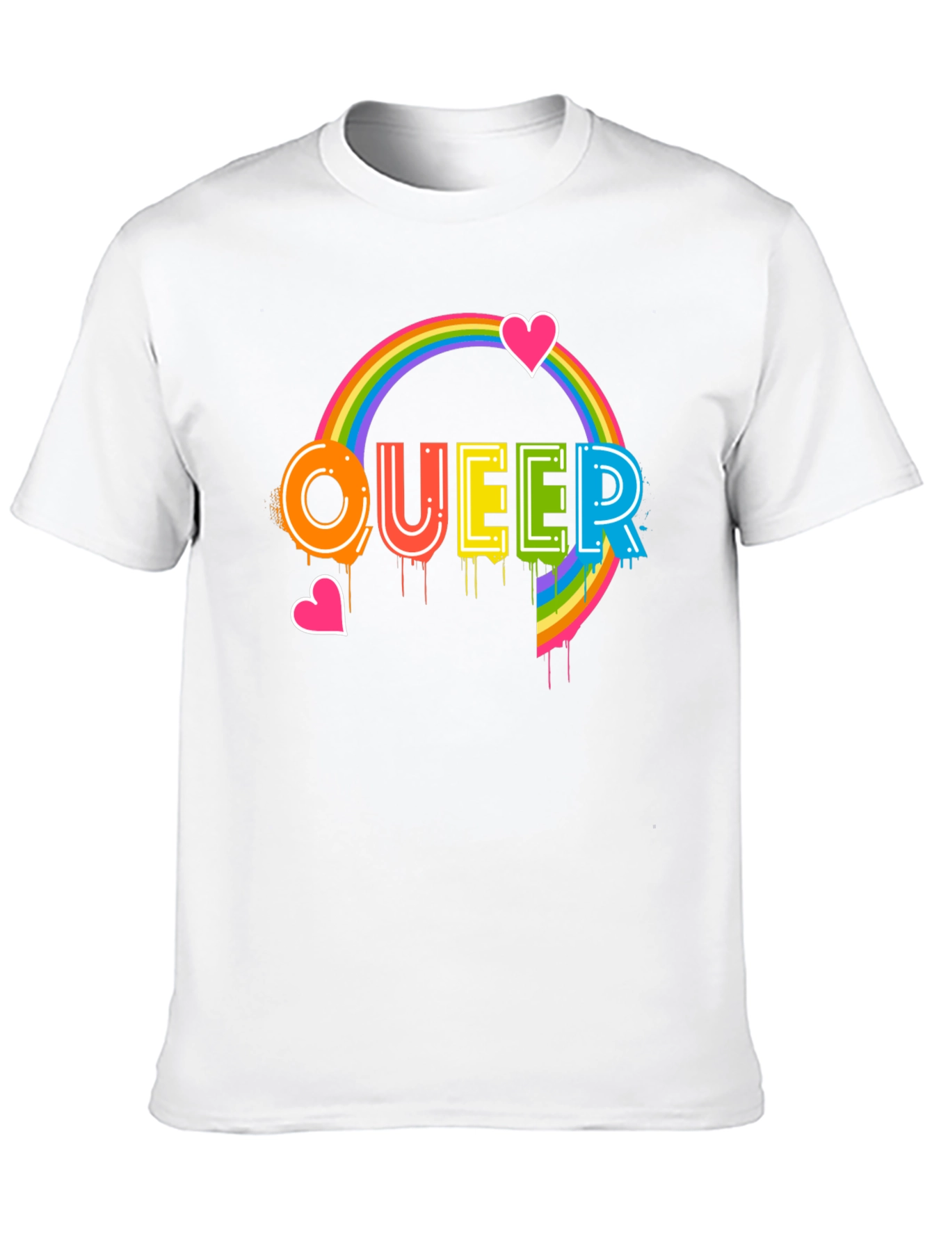 Queer Pride Rainbow Heart T-Shirt