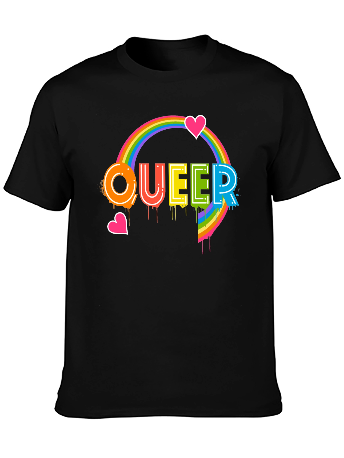 Queer Pride Rainbow Heart T-Shirt