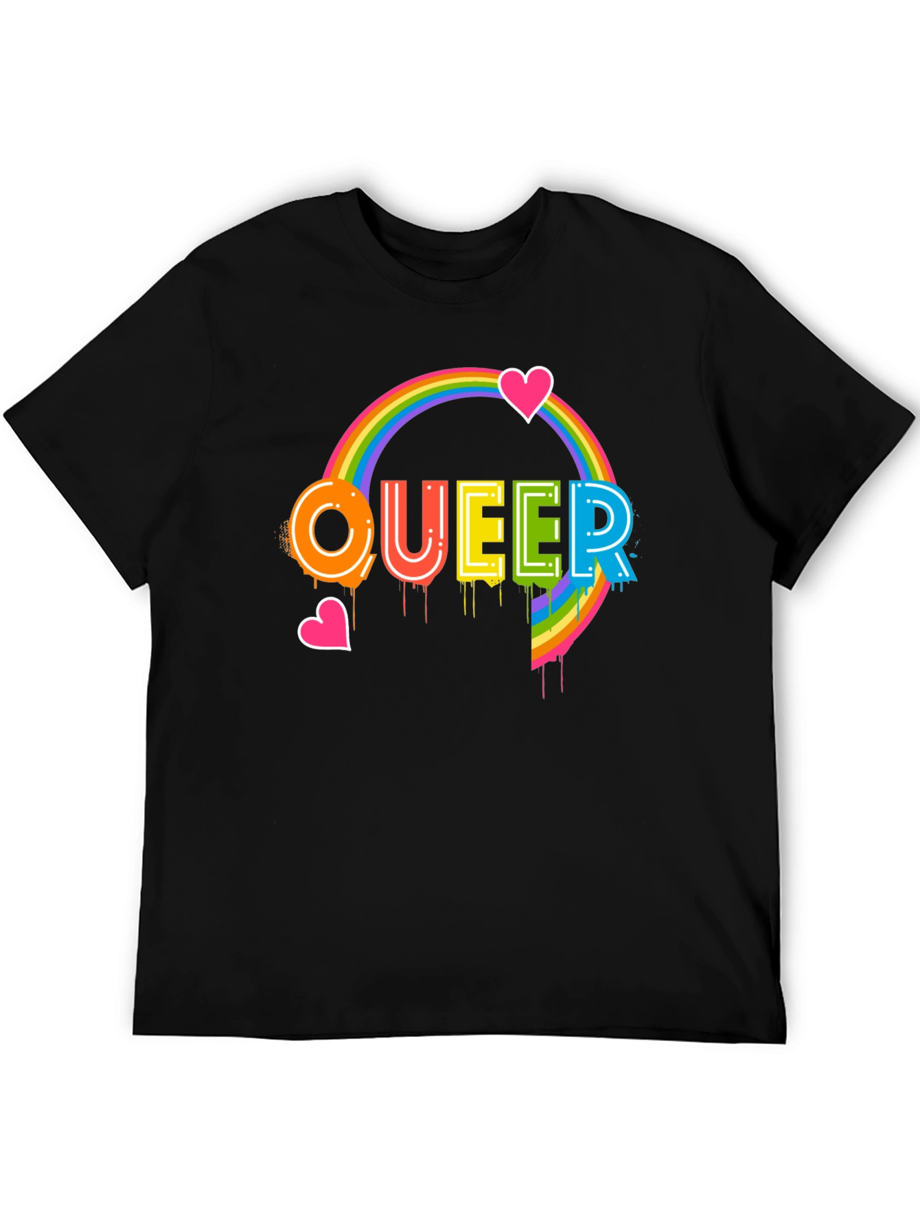 Queer Pride Rainbow Heart T-Shirt