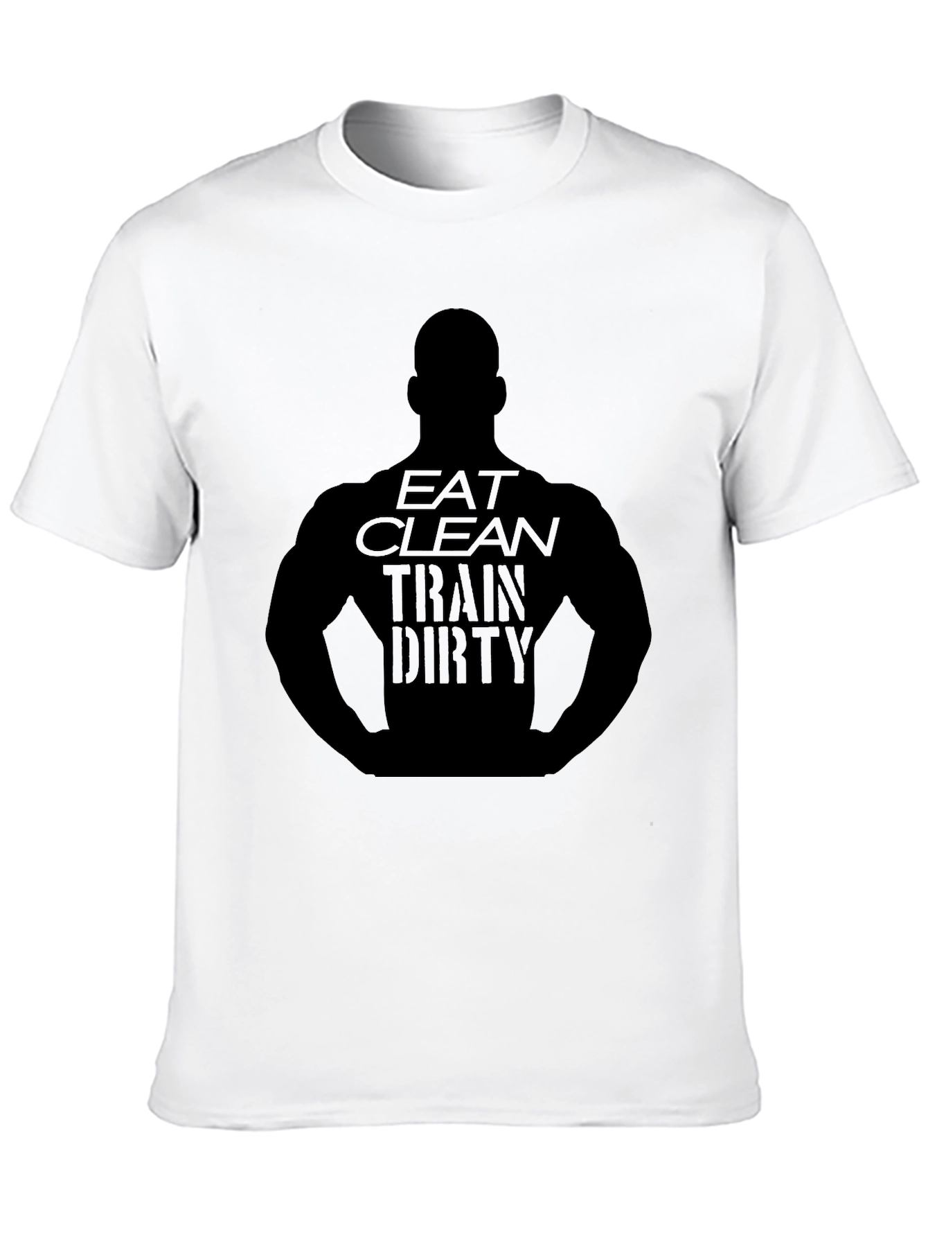 Eat Clean Train Dirty Black T-Shirt Gym Fitness