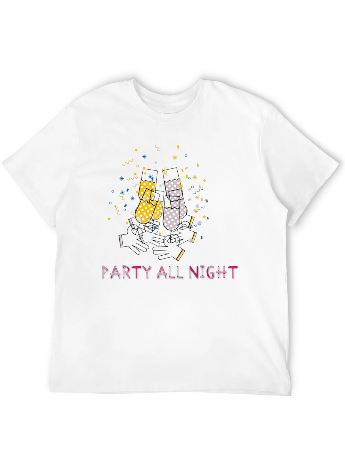 Party All Night Graphic Tee - Black