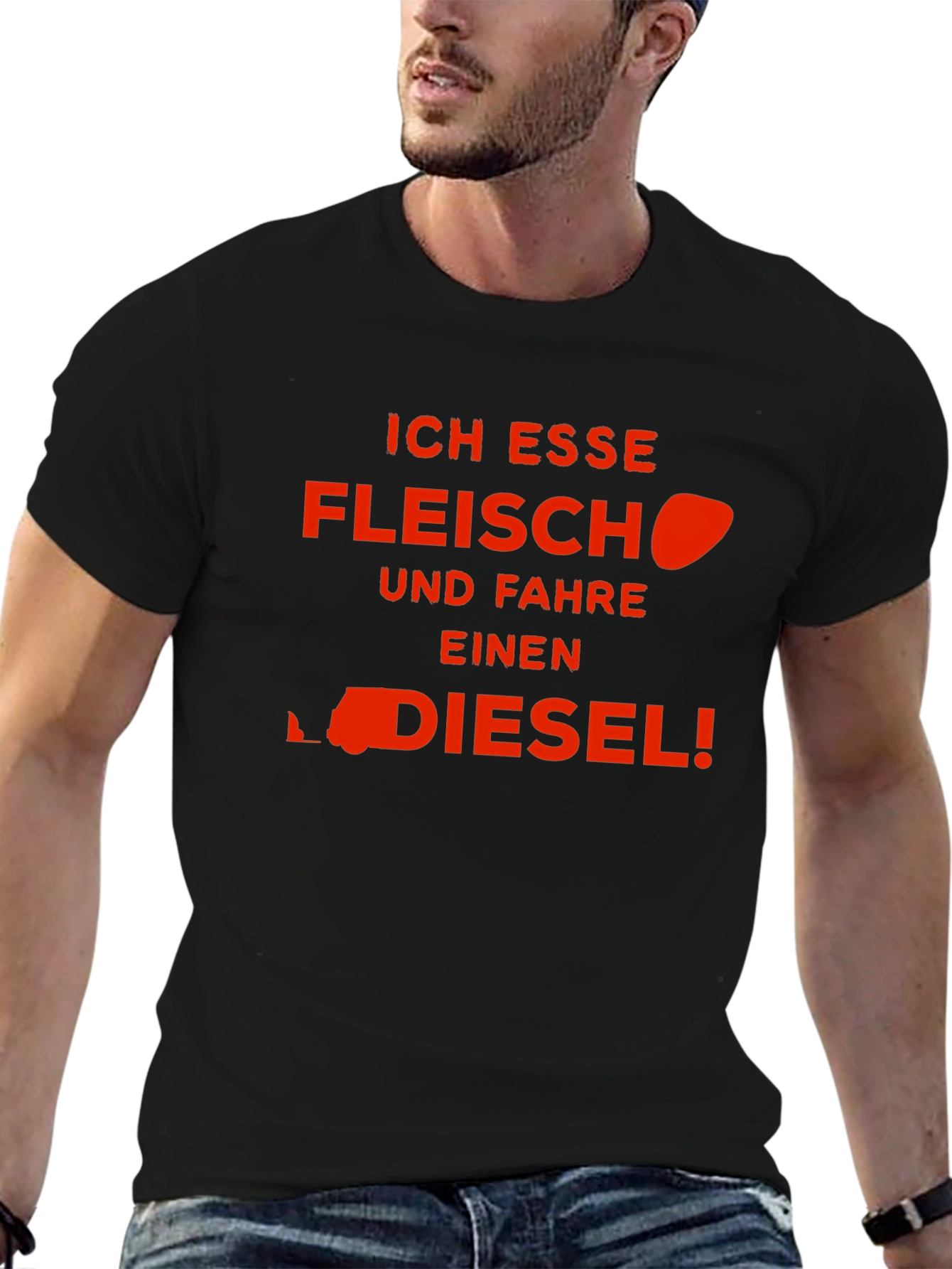 Ich Esse Fleisch Und Fahre Einen Diesel! T-Shirt