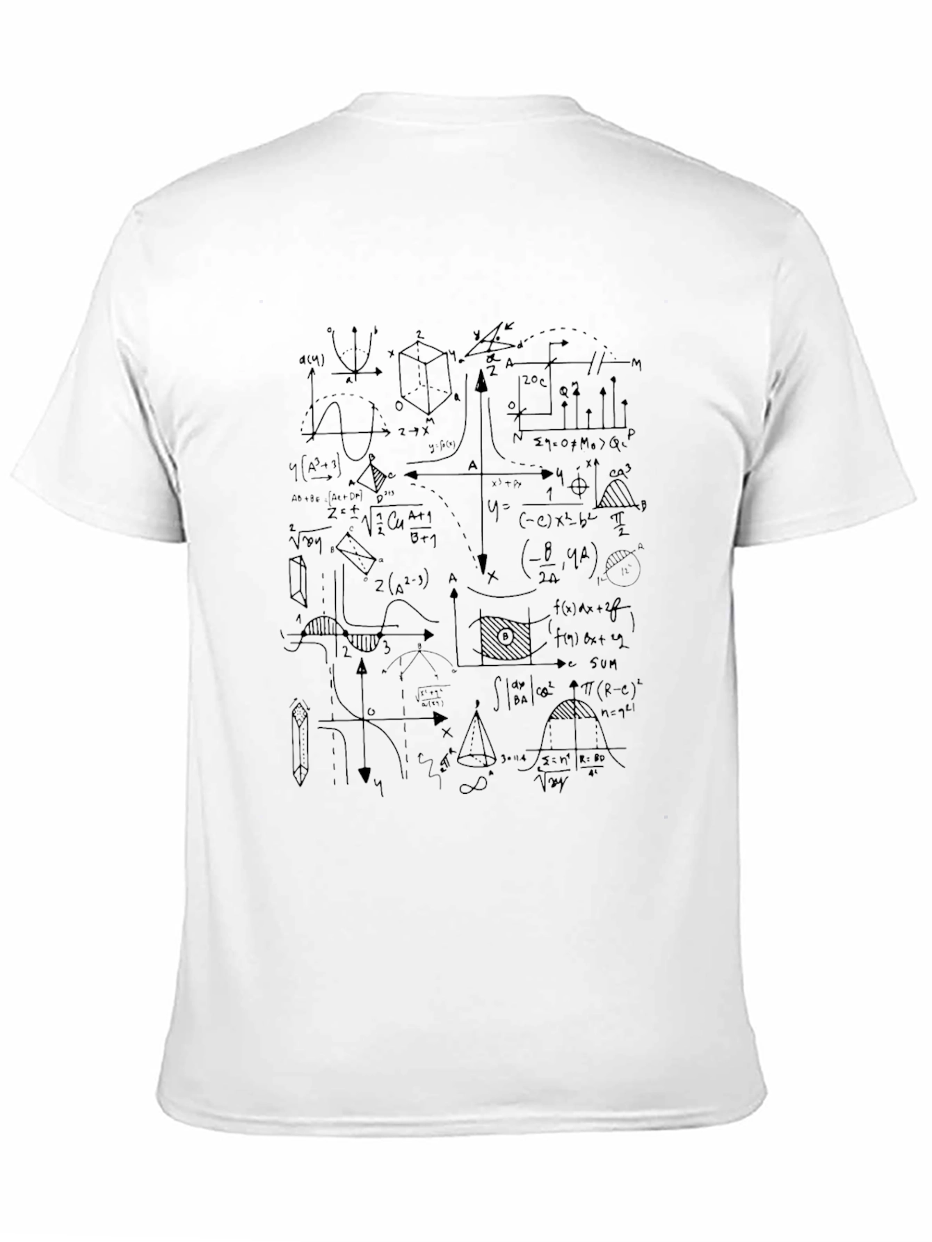 Math Equations Graphic Print T-Shirt