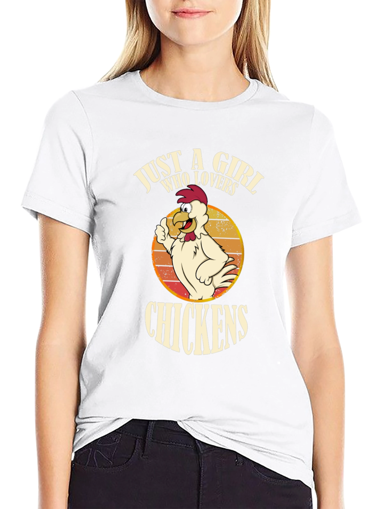 Just A Girl Who Loves Chickens Graphic Tee