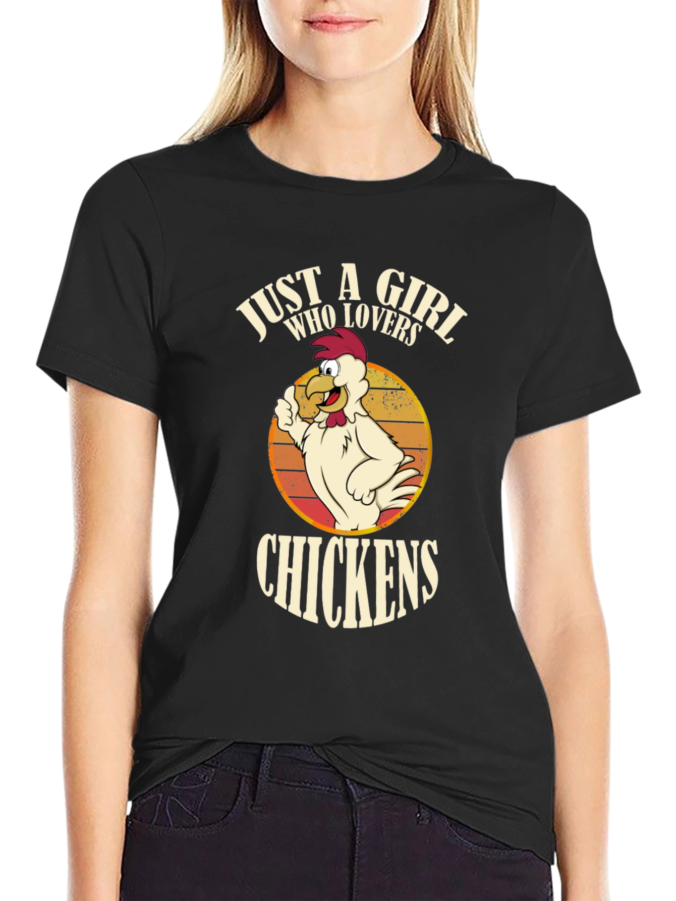 Just A Girl Who Loves Chickens Graphic Tee