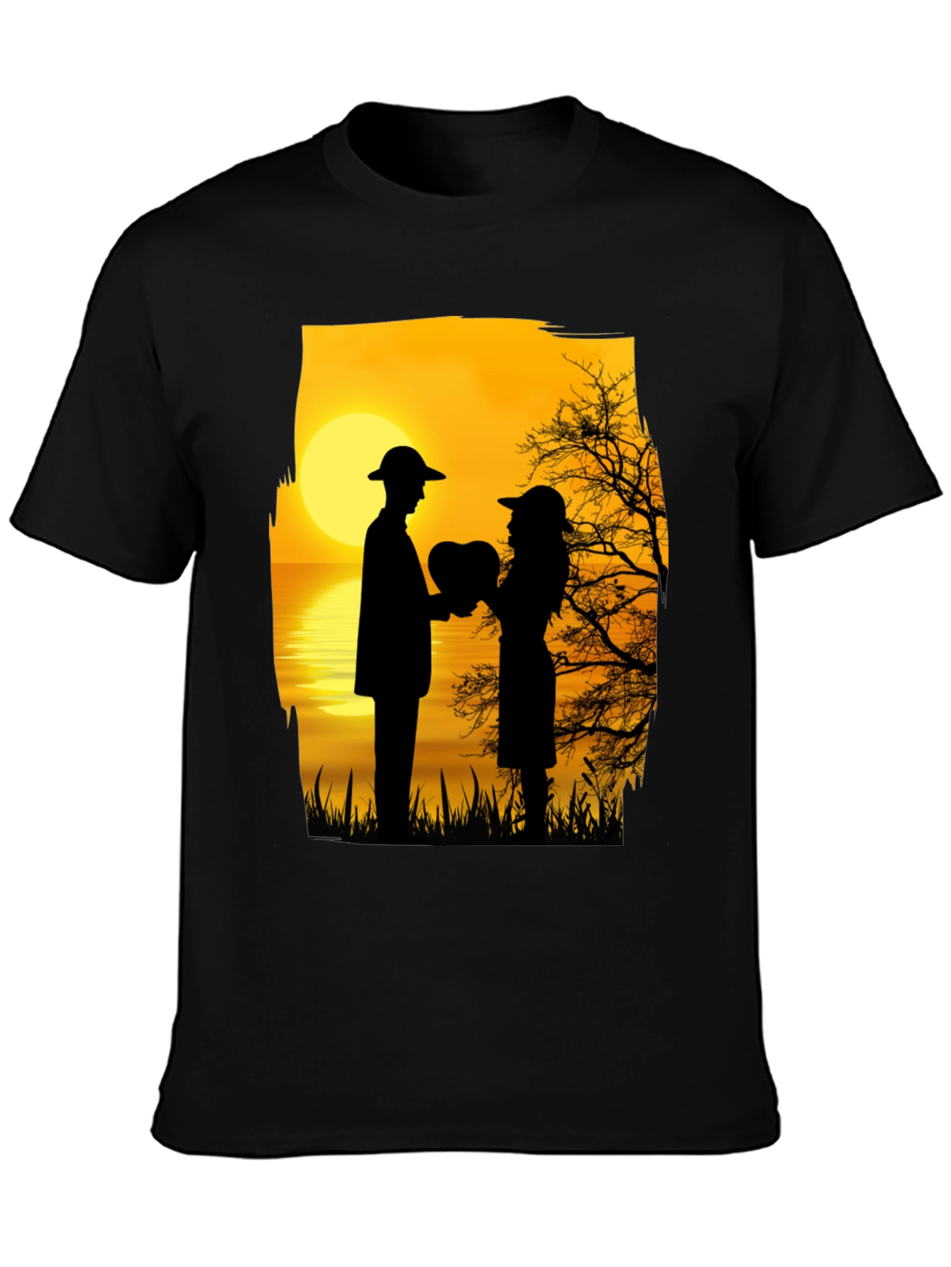 Romantic Sunset Silhouette T-Shirt