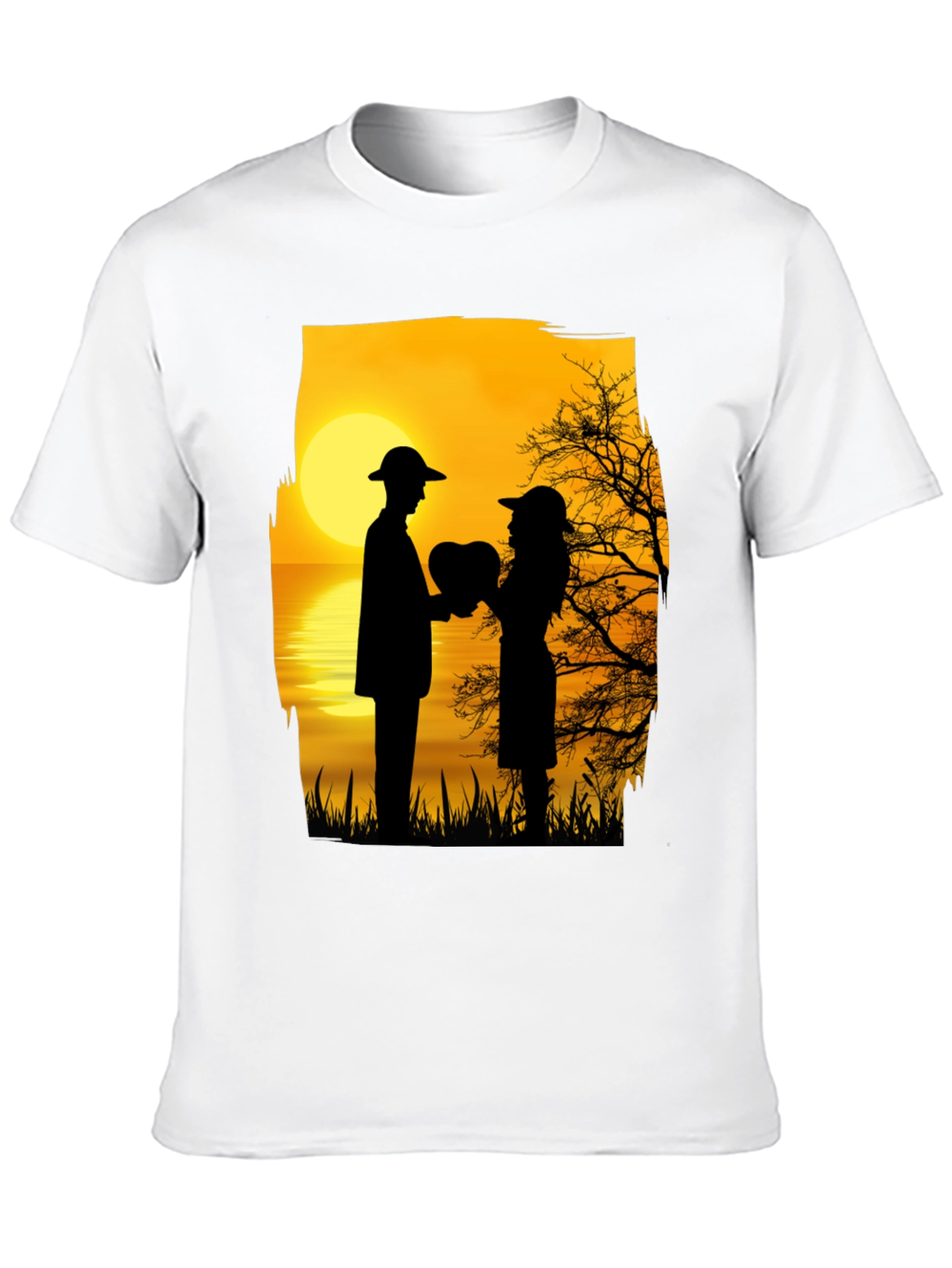 Romantic Sunset Silhouette T-Shirt